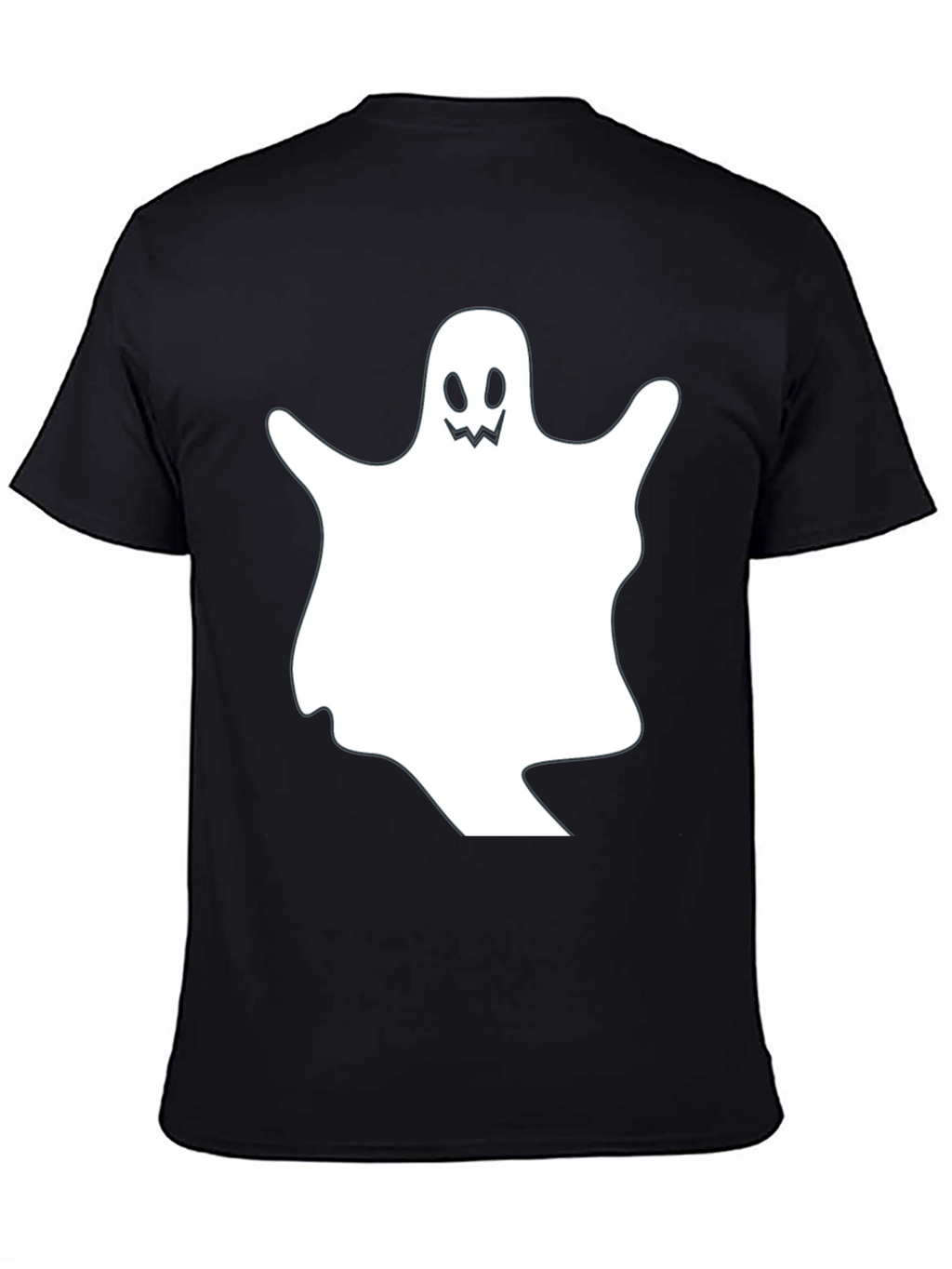 Spooky Ghost Graphic Black T-Shirt