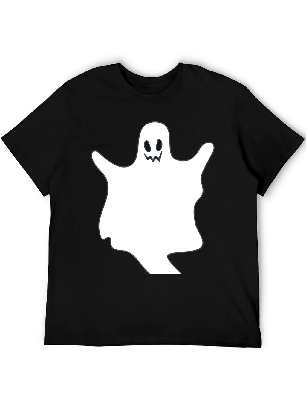 Spooky Ghost Graphic Black T-Shirt
