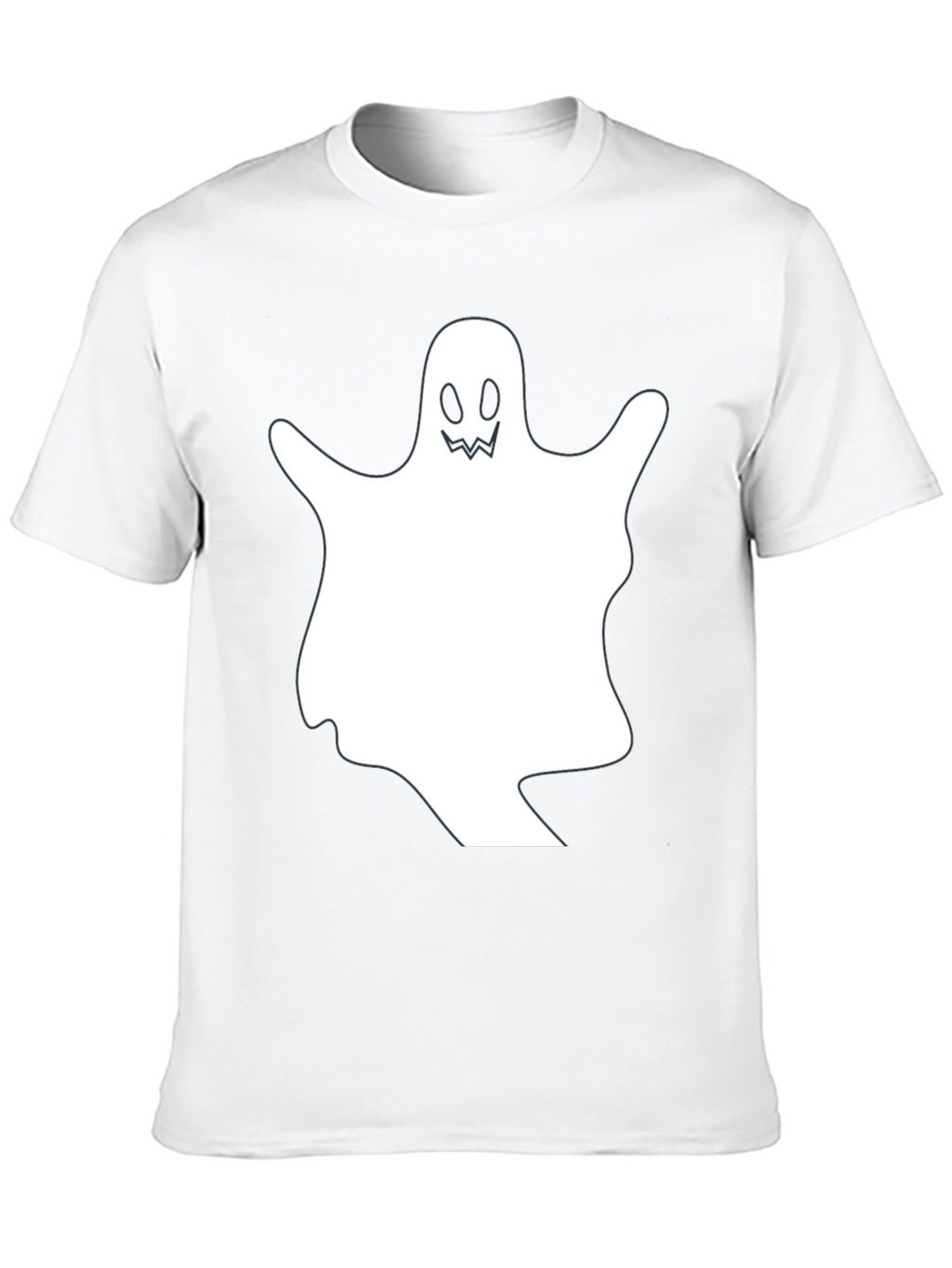 Spooky Ghost Graphic Black T-Shirt