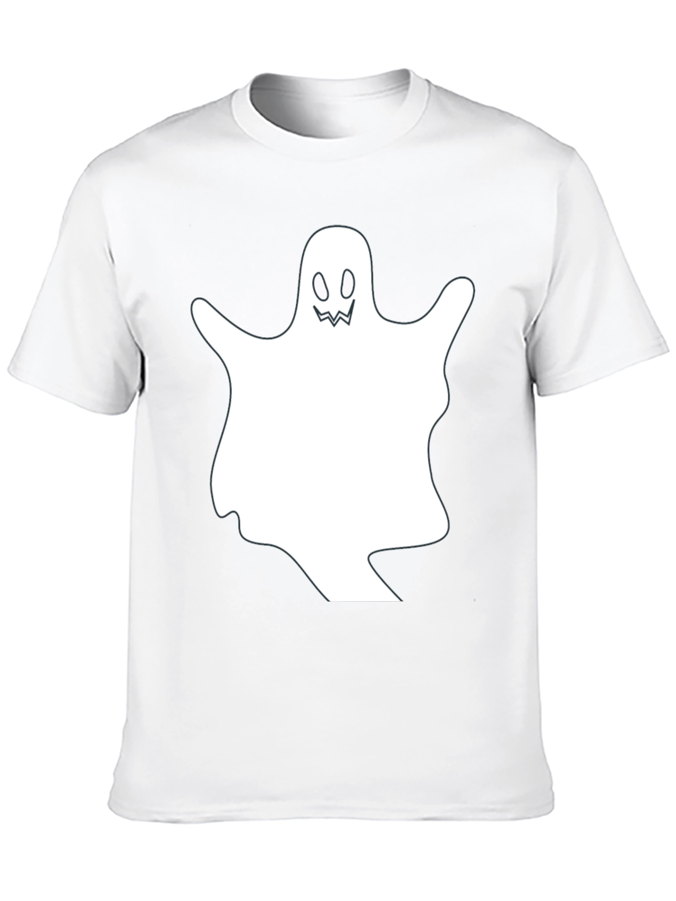 Spooky Ghost Graphic Black T-Shirt