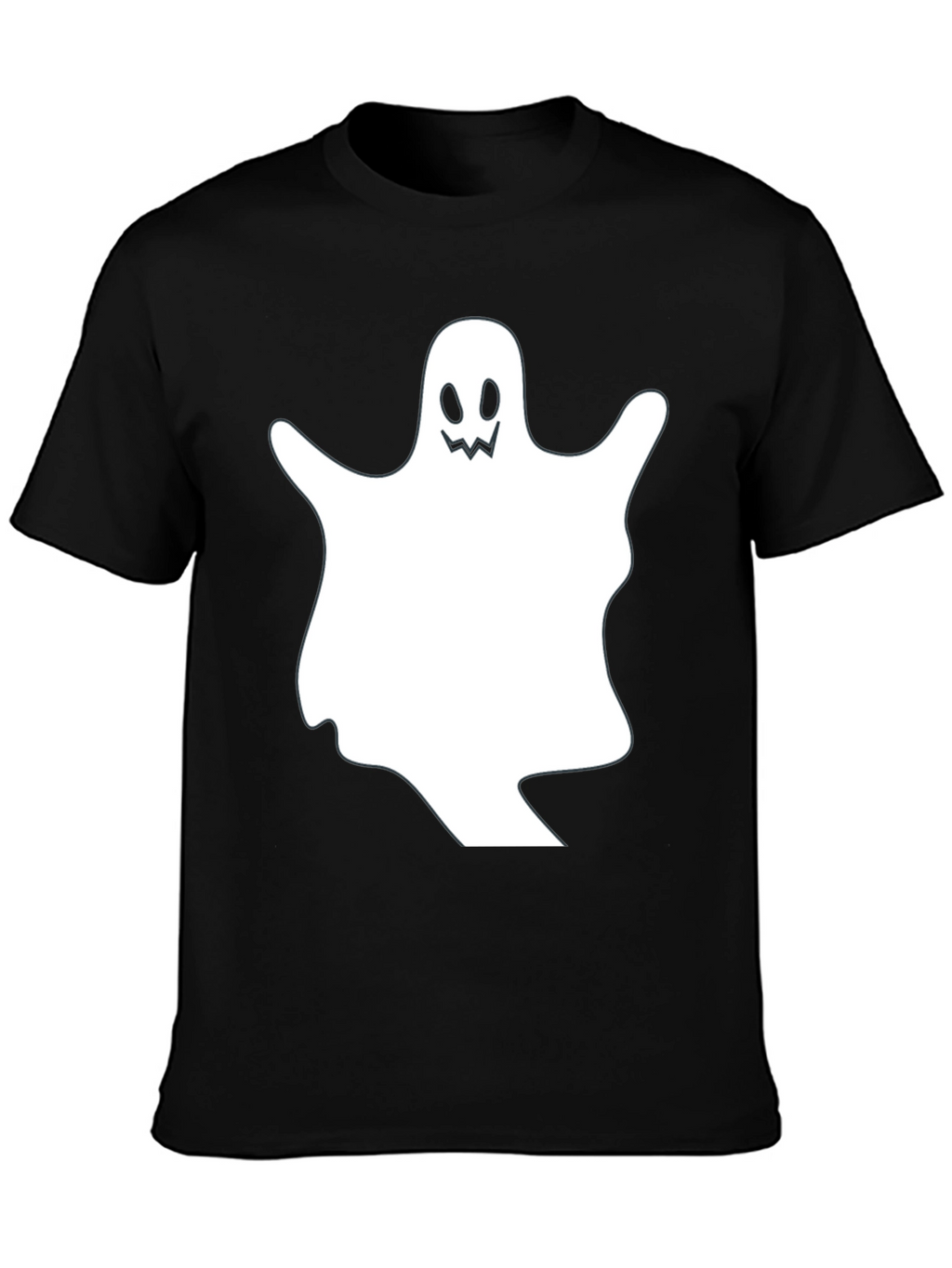 Spooky Ghost Graphic Black T-Shirt