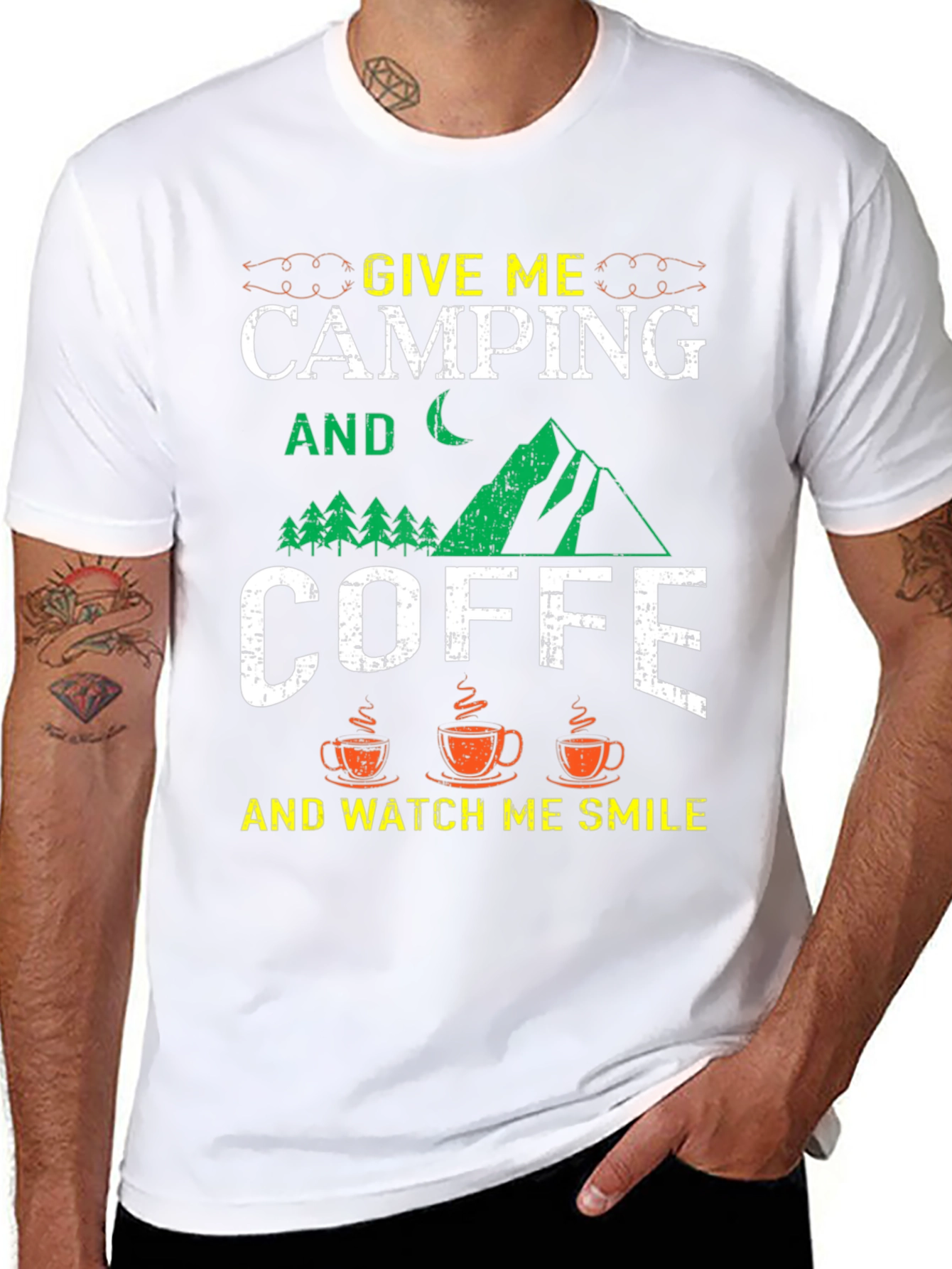 Camping & Coffee Graphic Tee - Adventure Ready Comfort