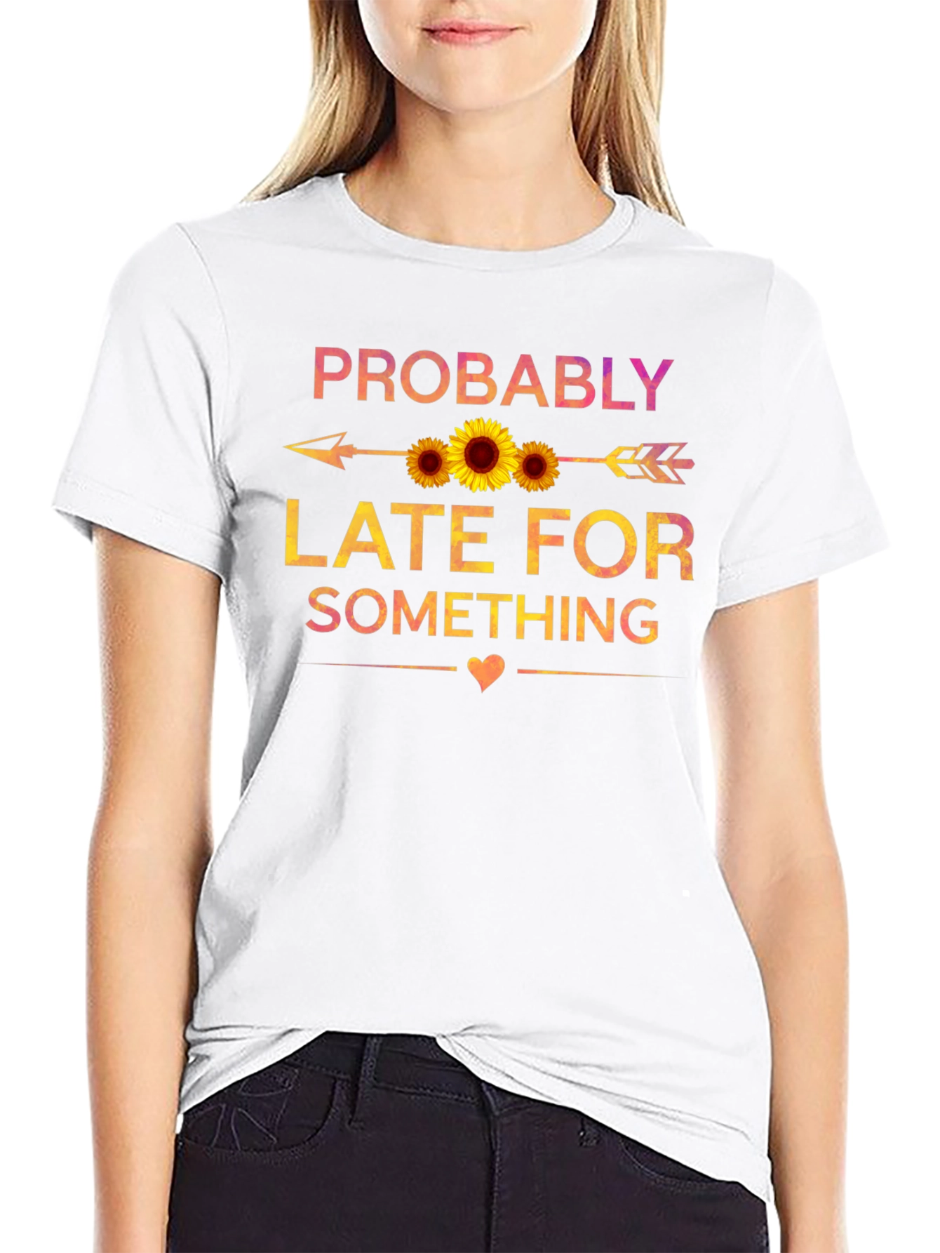Probably Late Sunflower Graphic Tee