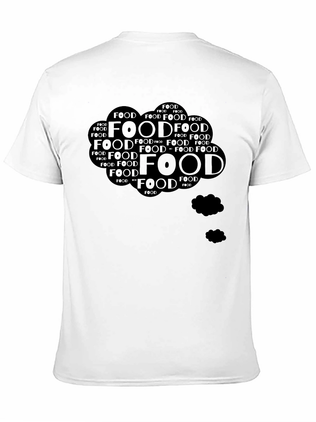 Food Lover Black T-Shirt - Word Cloud Design