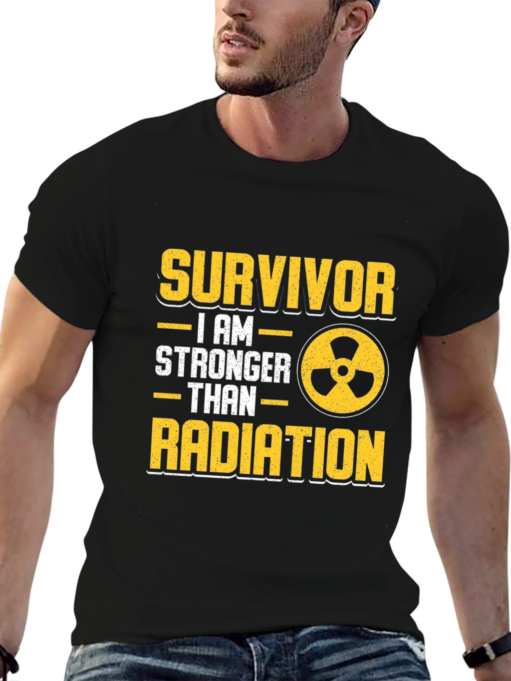 Survivor Stronger Than Radiation Black T-Shirt