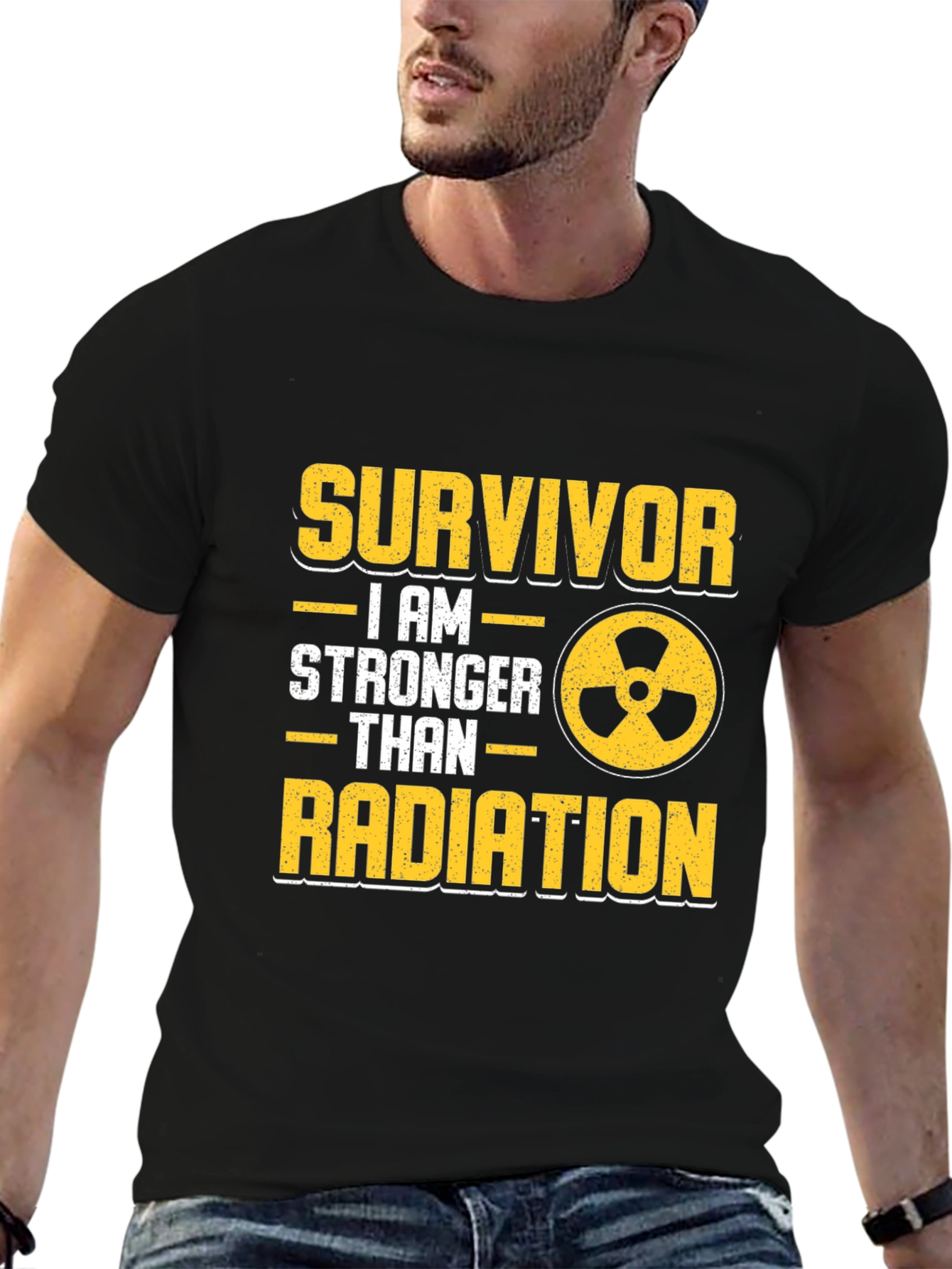 Survivor Stronger Than Radiation Black T-Shirt