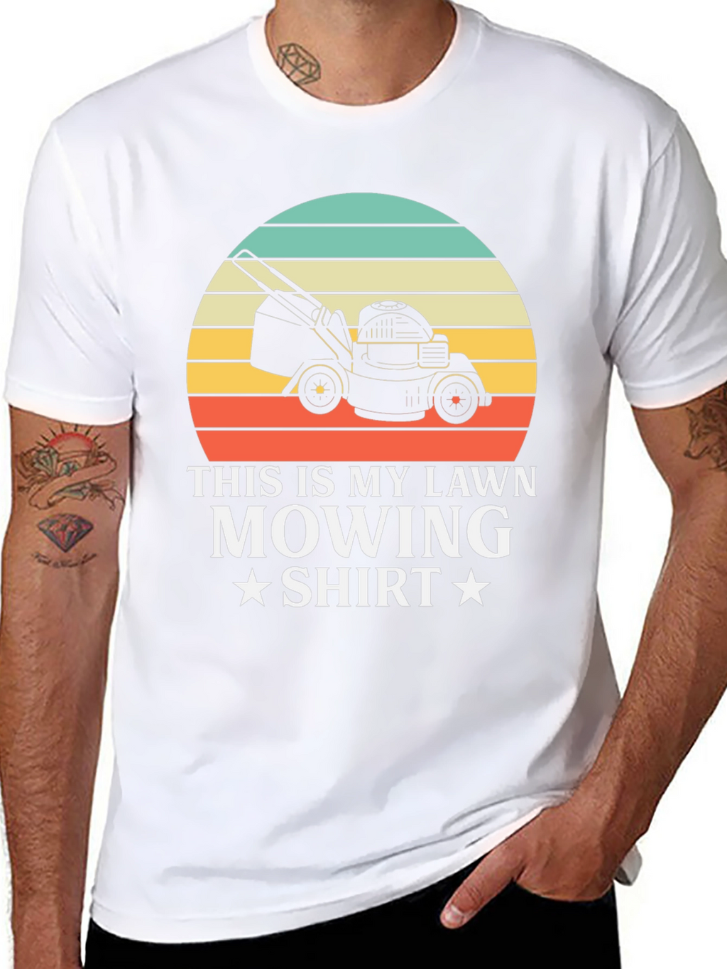 Lawn Mowing Shirt - Retro Gardener Tee