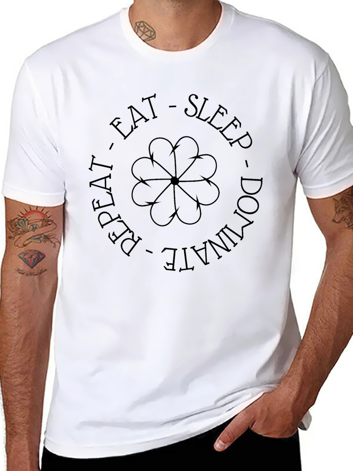 Eat Sleep Dominate Repeat Black T-Shirt