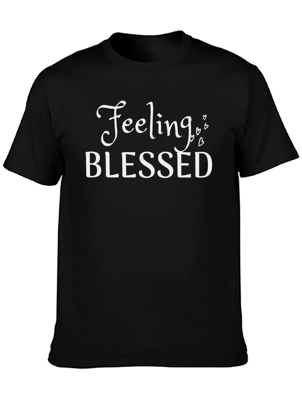 Feeling Blessed Black Graphic T-Shirt