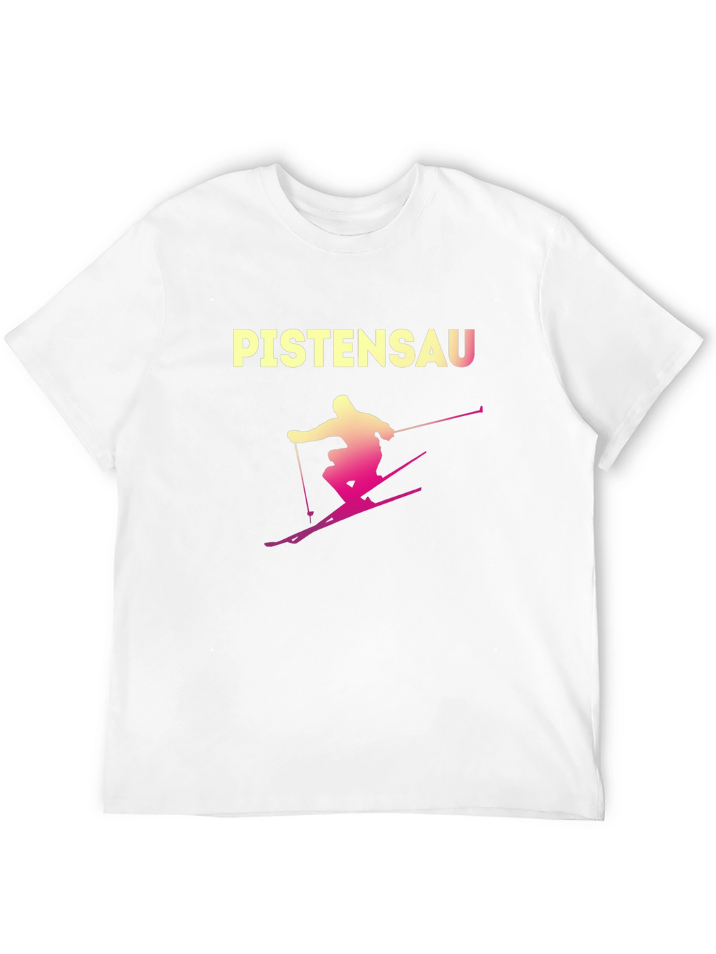 Pistensau Skiing Graphic Tee - Black Cotton Blend