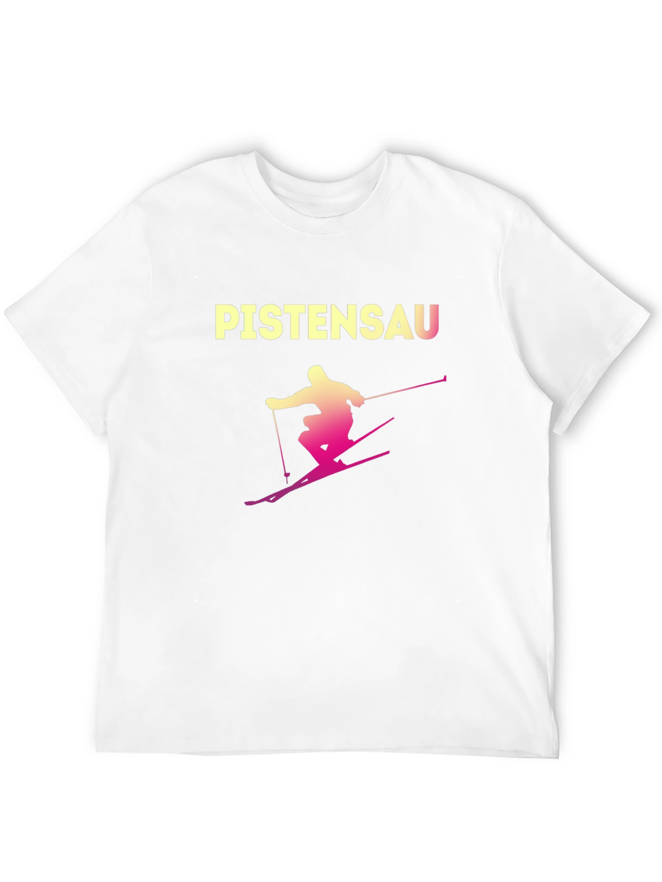 Pistensau Skiing Graphic Tee - Black Cotton Blend