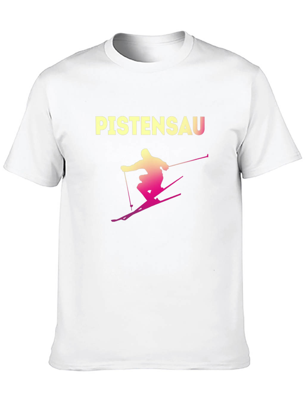 Pistensau Skiing Graphic Tee - Black Cotton Blend