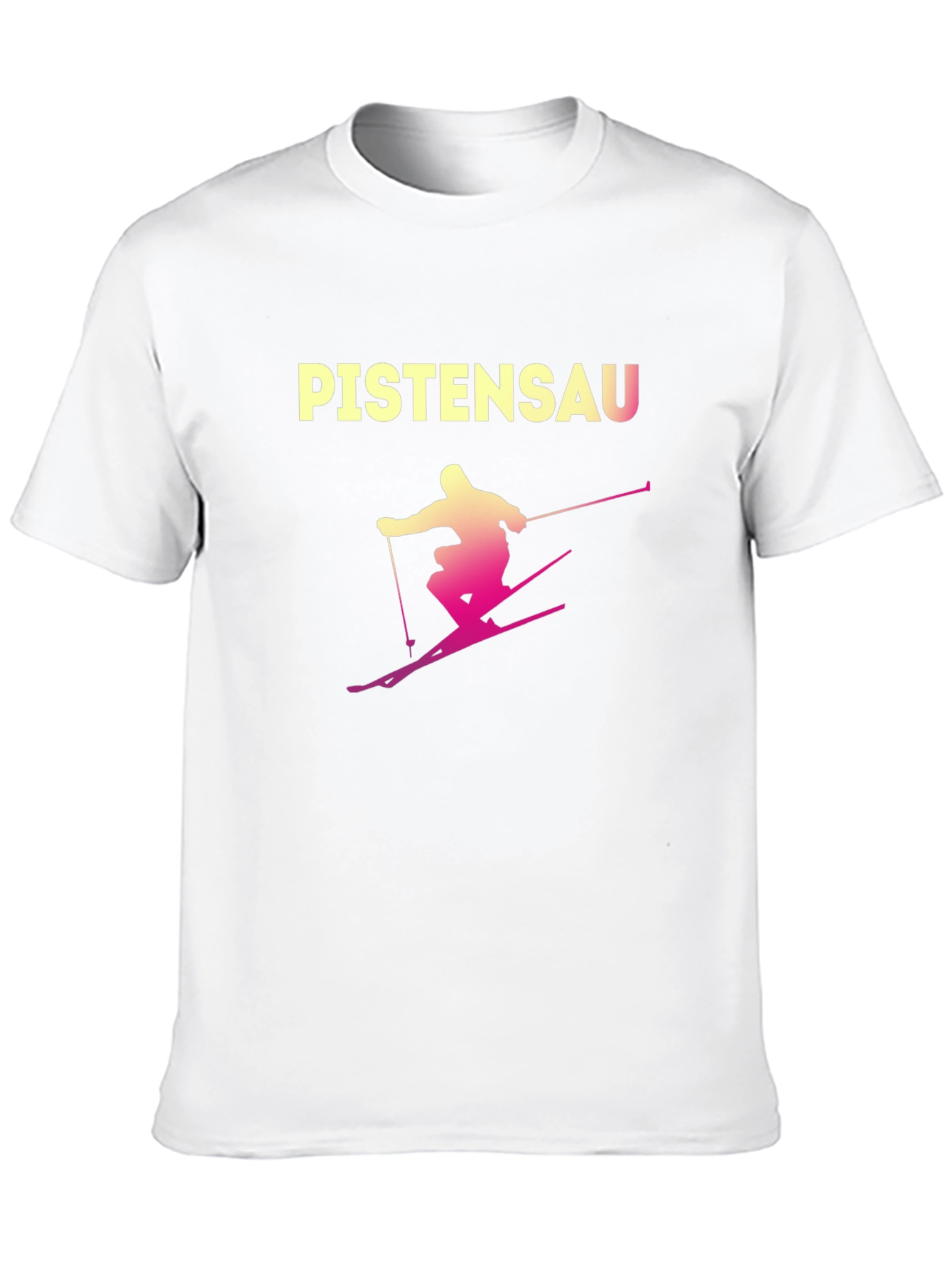 Pistensau Skiing Graphic Tee - Black Cotton Blend