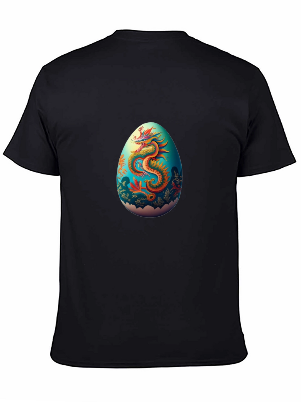 Dragon Egg Graphic Tee - Black Casual T-Shirt