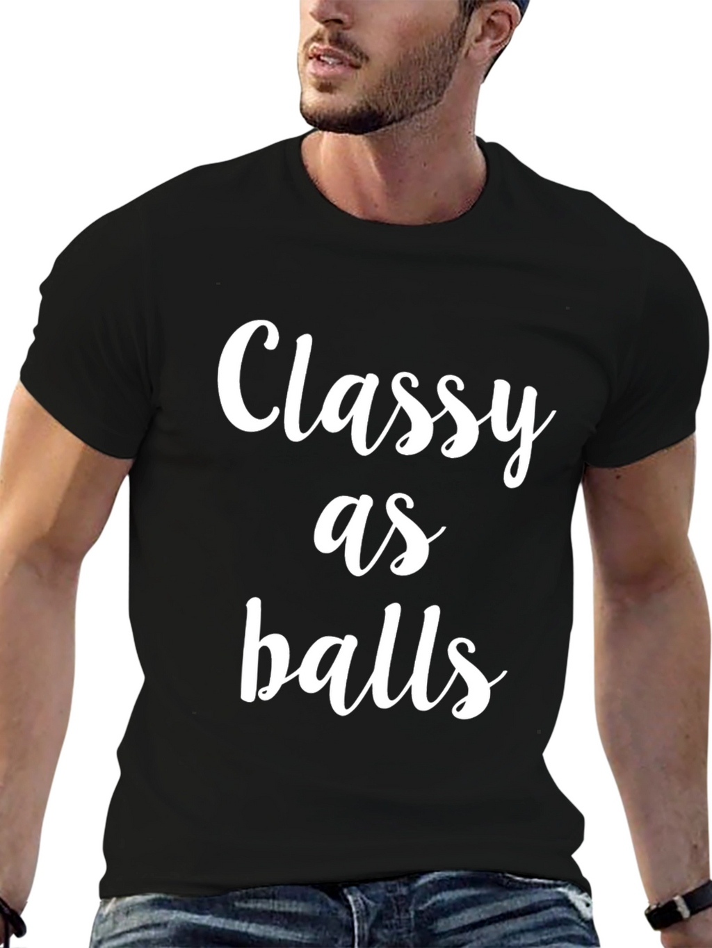 Classy As Balls Graphic T-Shirt - Bold Statement Tee