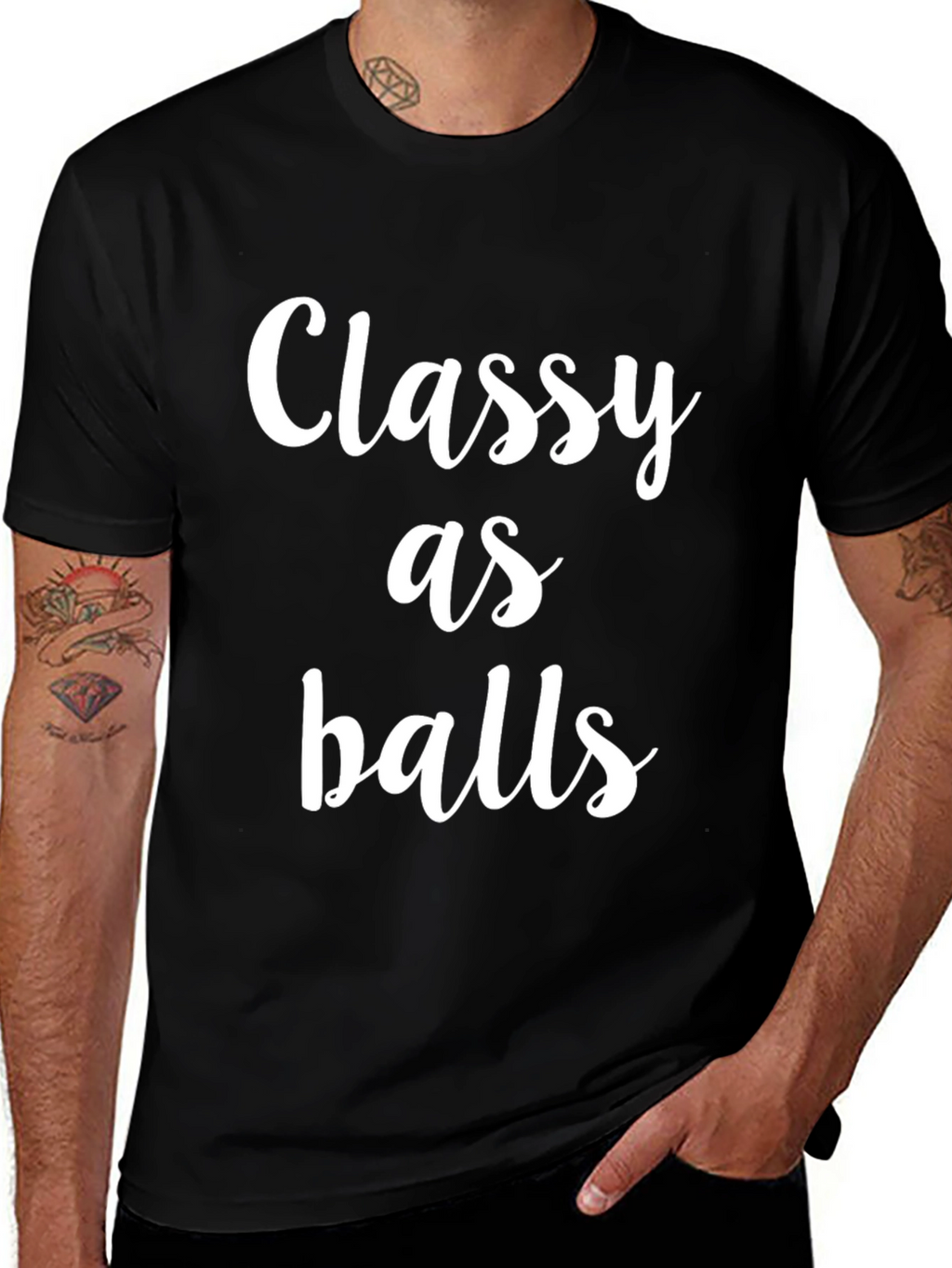 Classy As Balls Graphic T-Shirt - Bold Statement Tee