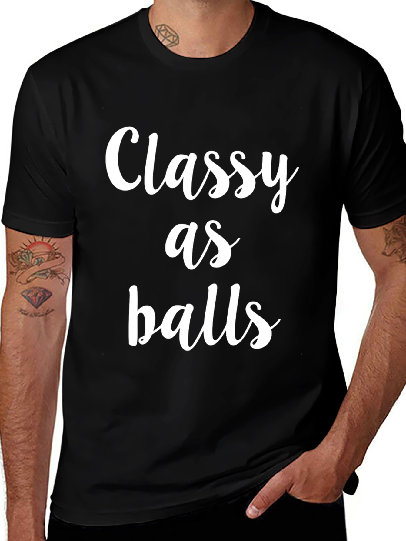 Classy As Balls Graphic T-Shirt - Bold Statement Tee