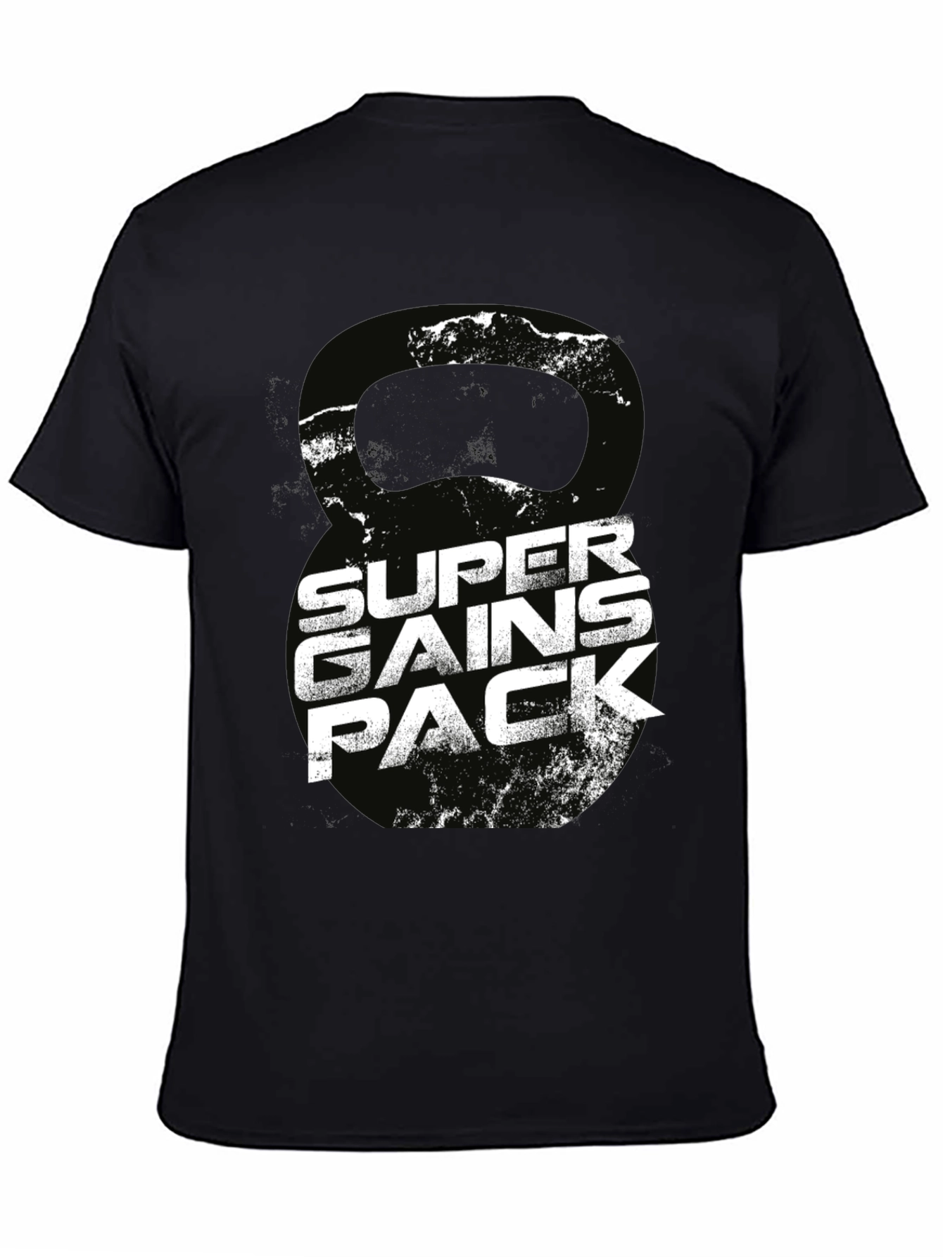 Super Gains Pack Black T-Shirt