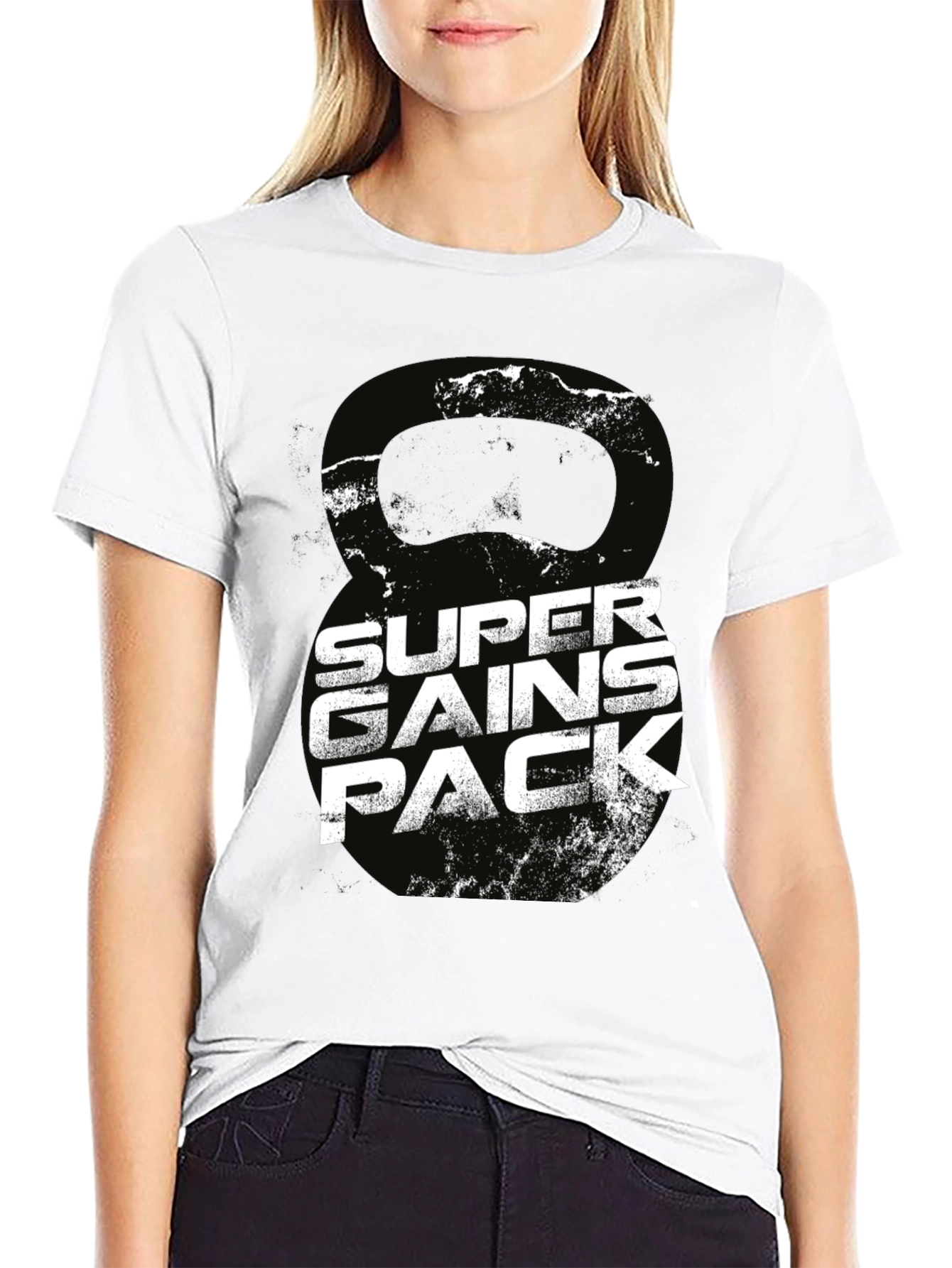 Super Gains Pack Black T-Shirt