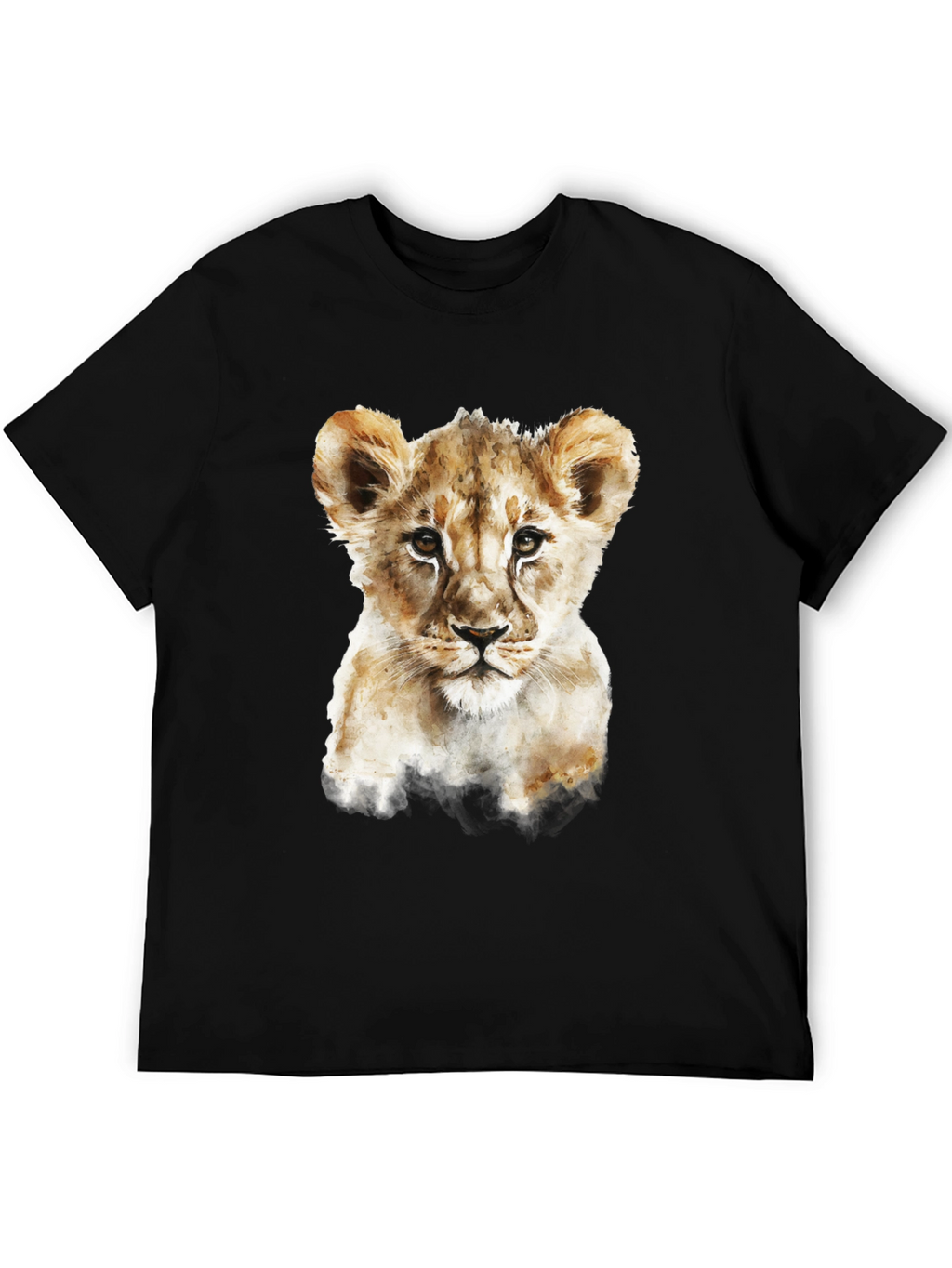 Lion Cub Graphic Tee - Mens Black T-Shirt