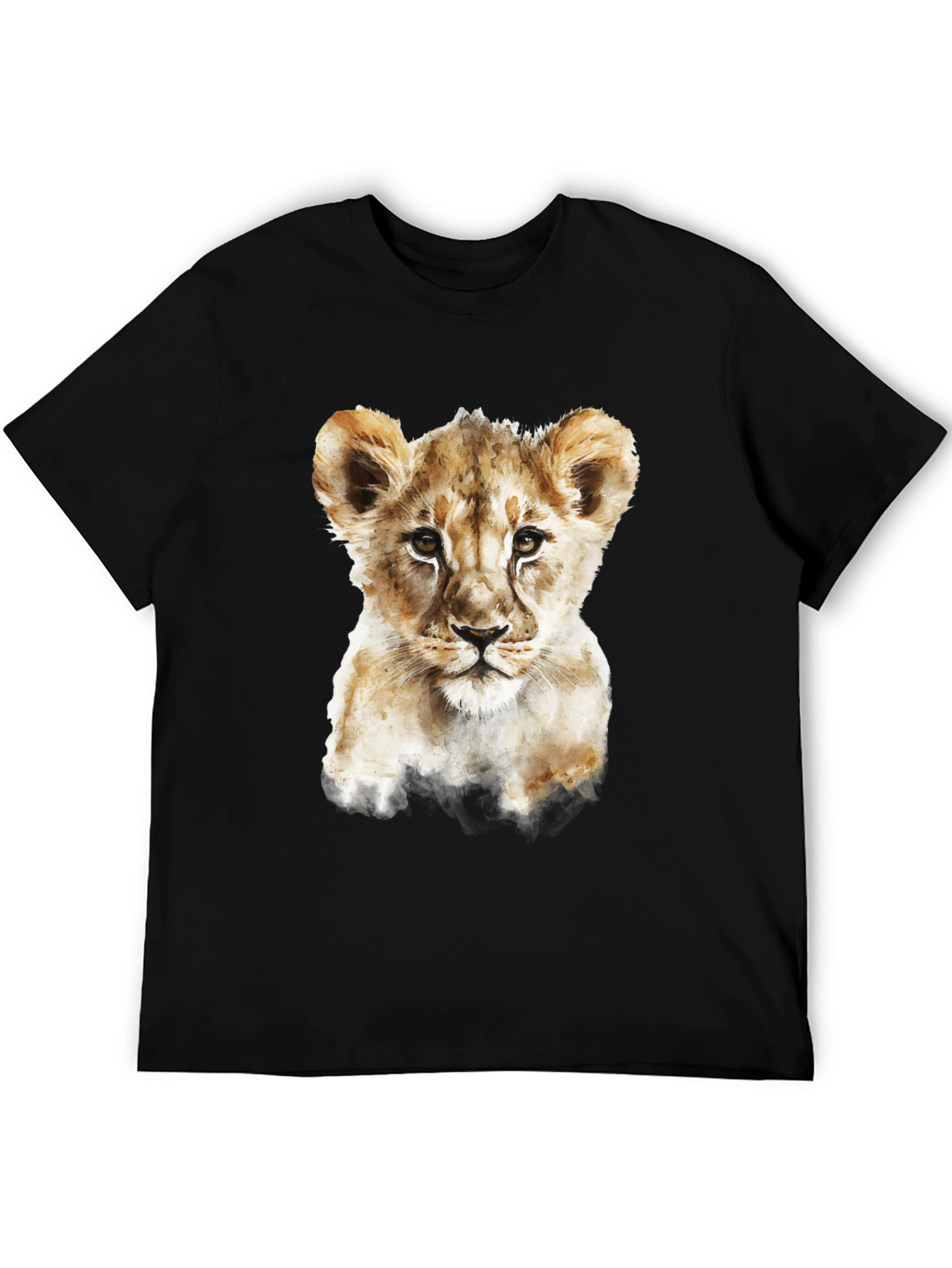 Lion Cub Graphic Tee - Mens Black T-Shirt