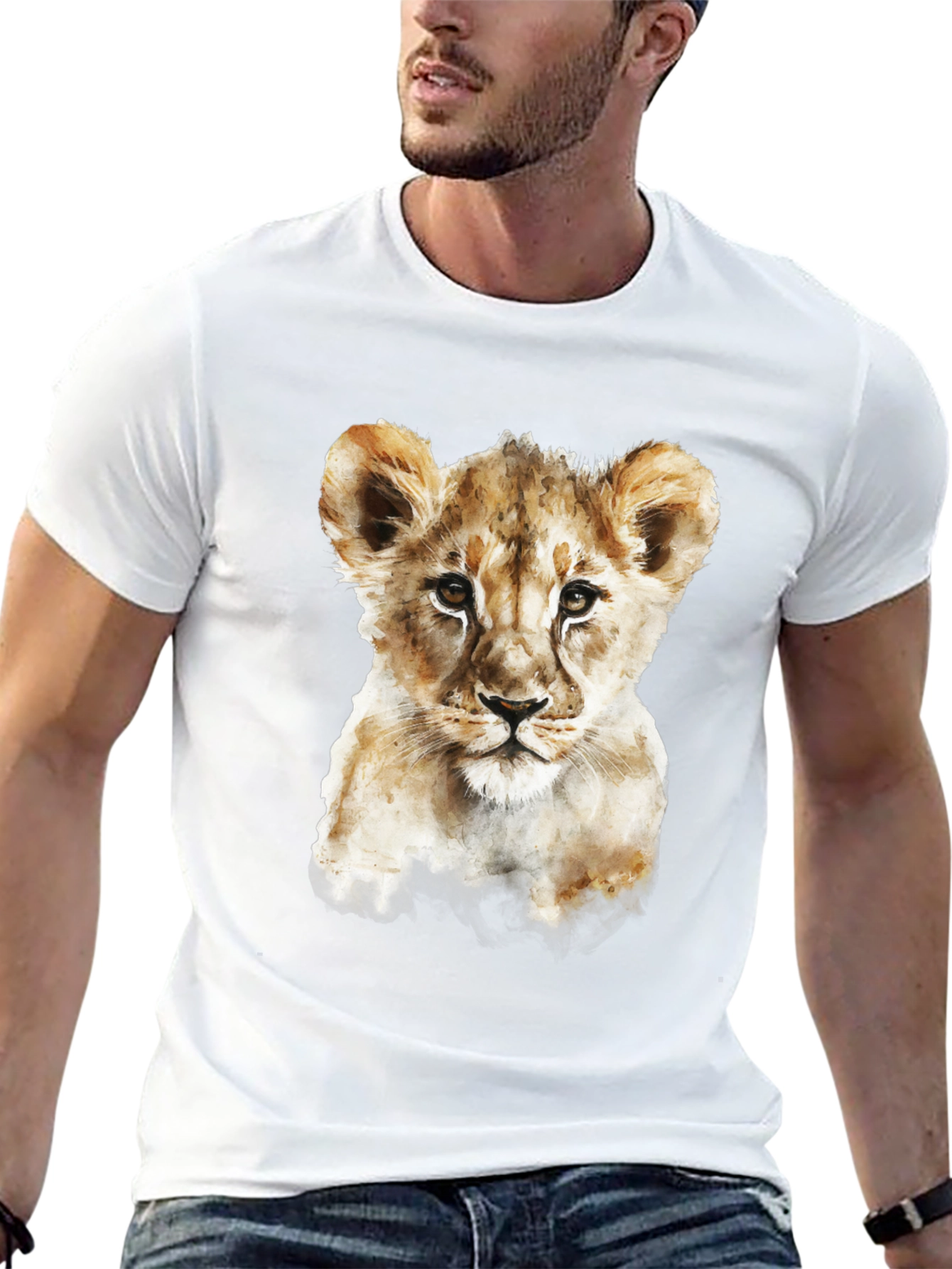 Lion Cub Graphic Tee - Mens Black T-Shirt