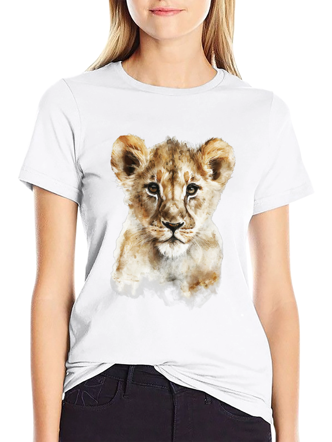 Lion Cub Graphic Tee - Mens Black T-Shirt