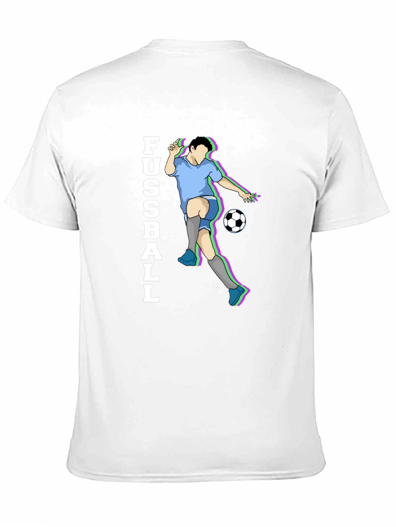 Fussball Graphic Tee - Black Cotton Soccer T-Shirt