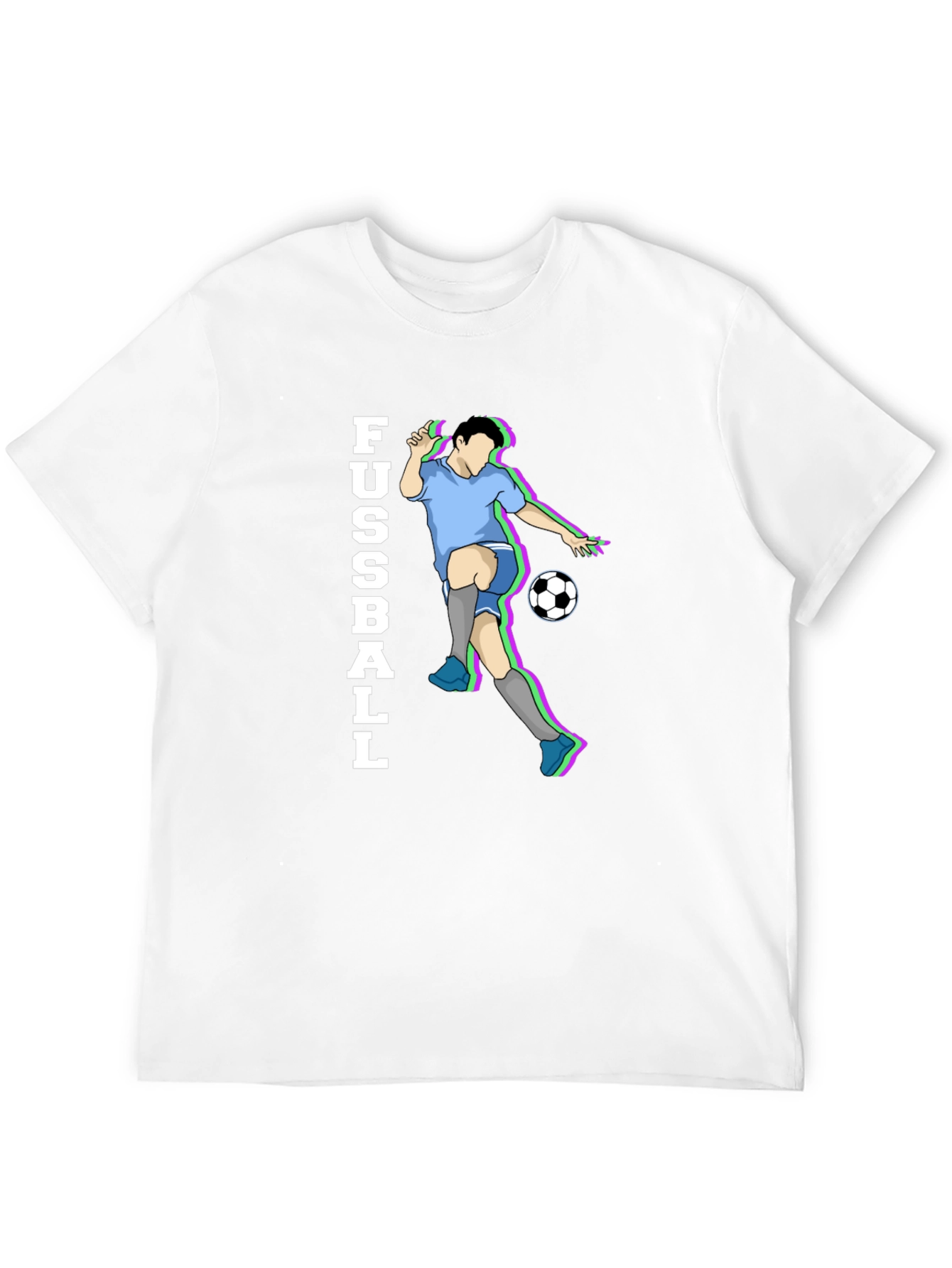 Fussball Graphic Tee - Black Cotton Soccer T-Shirt