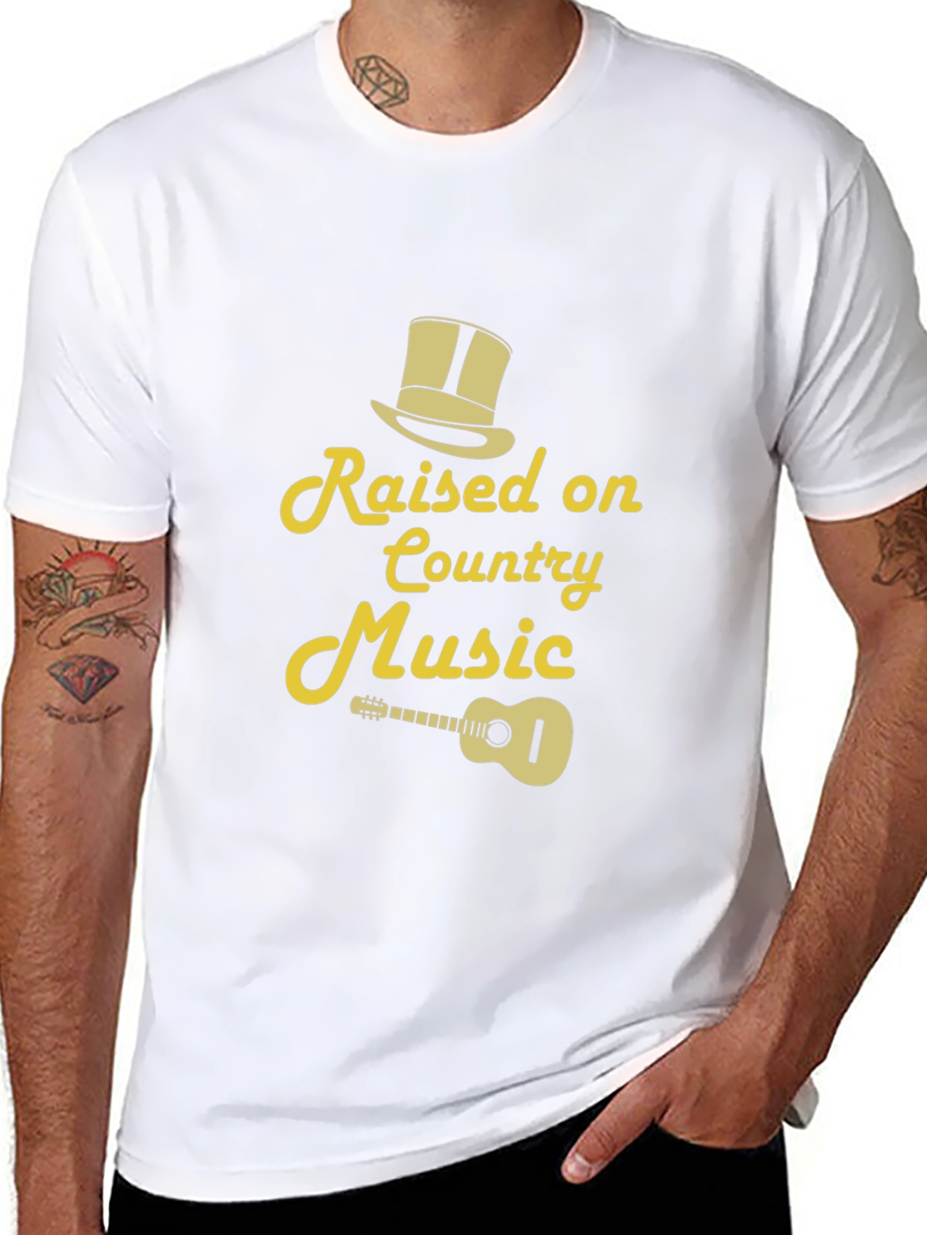 Country Music T-Shirt - Raised on Country Music Design