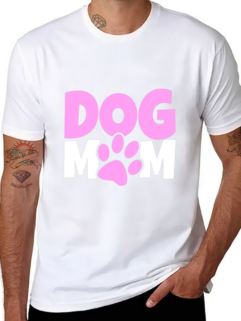 Dog Mom T-Shirt Cute Paw Print Design