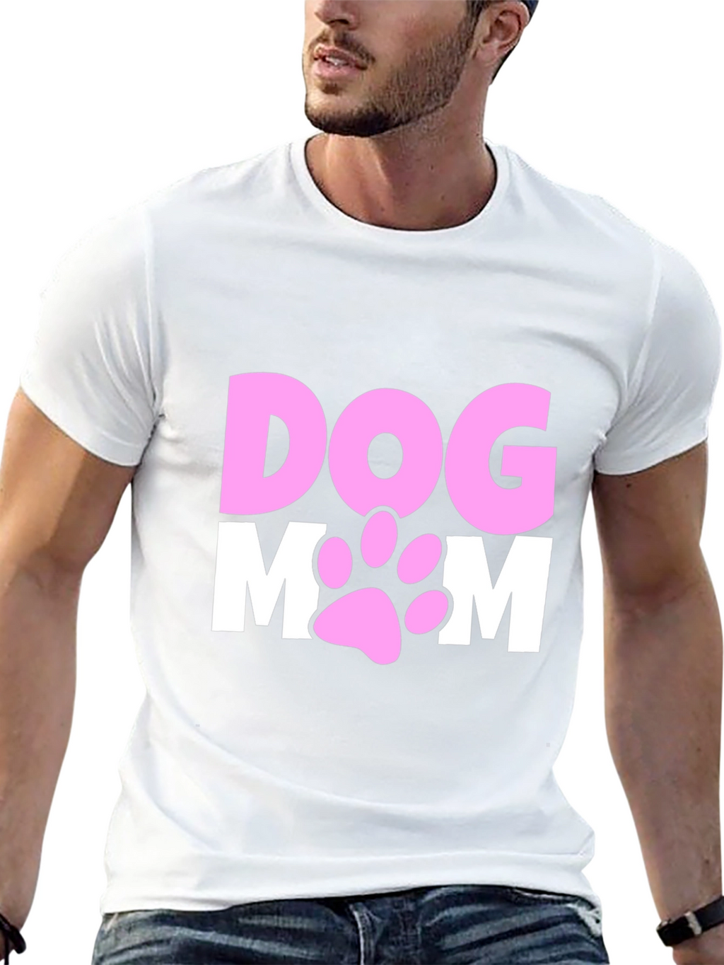 Dog Mom T-Shirt Cute Paw Print Design