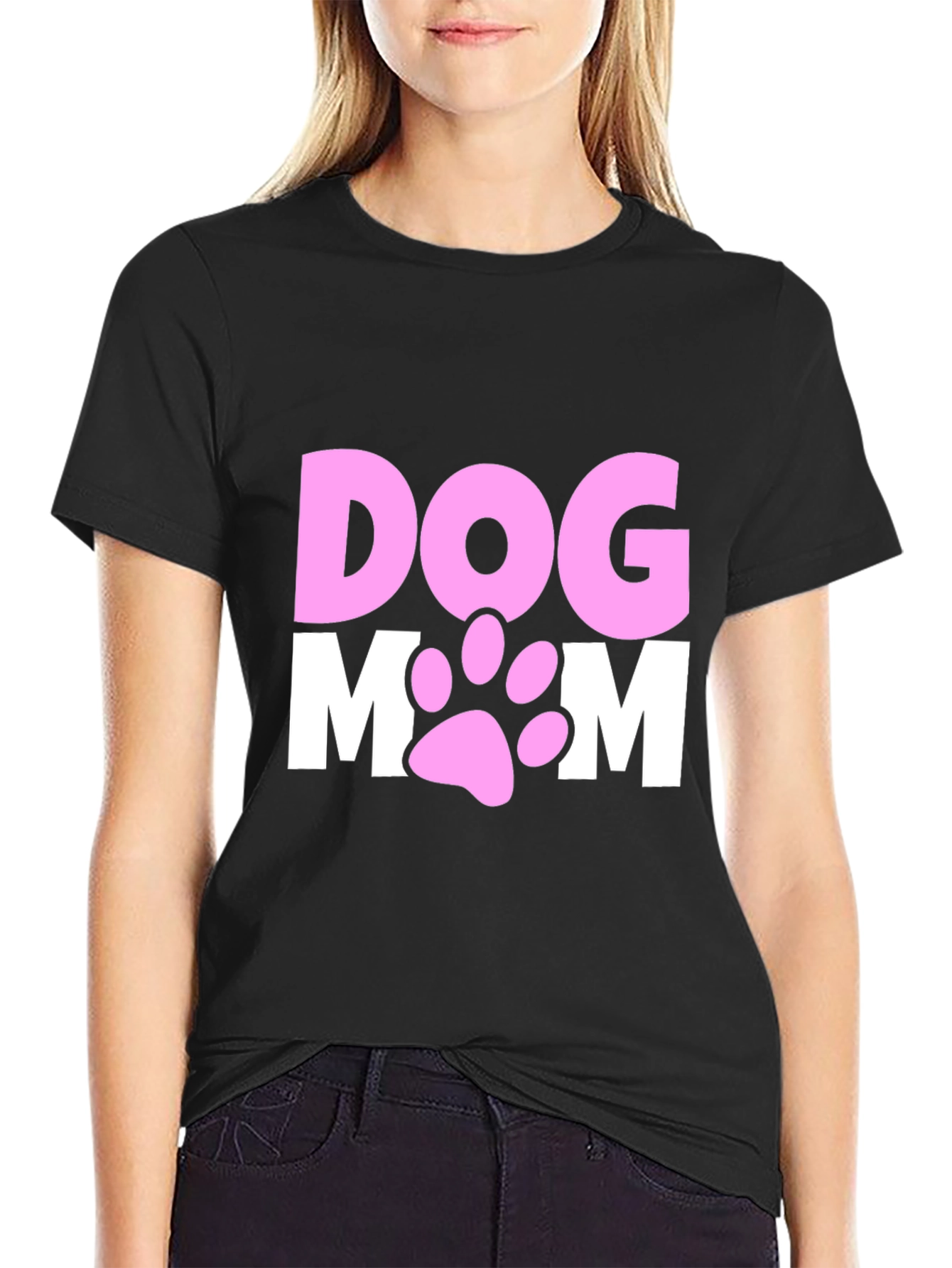 Dog Mom T-Shirt Cute Paw Print Design