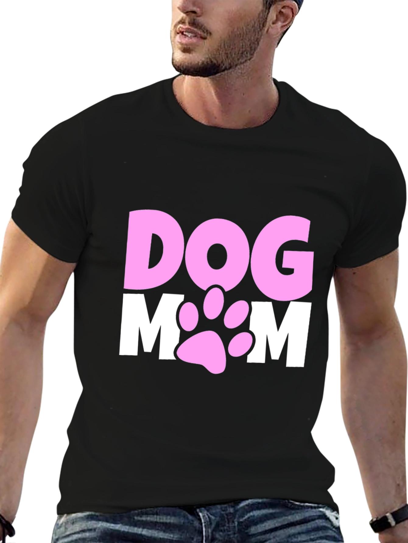 Dog Mom T-Shirt Cute Paw Print Design