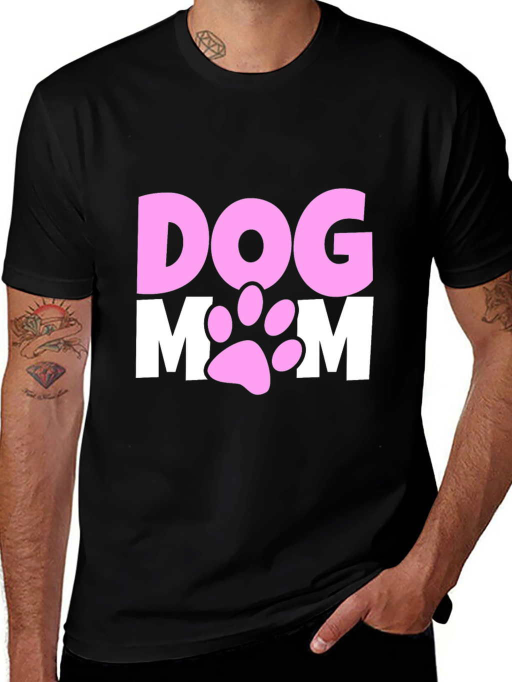 Dog Mom T-Shirt Cute Paw Print Design