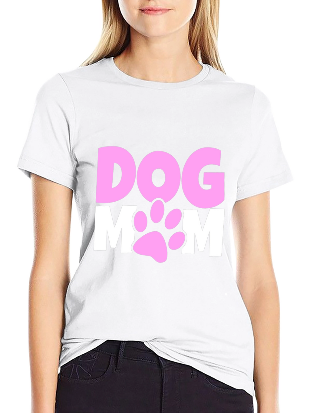 Dog Mom T-Shirt Cute Paw Print Design