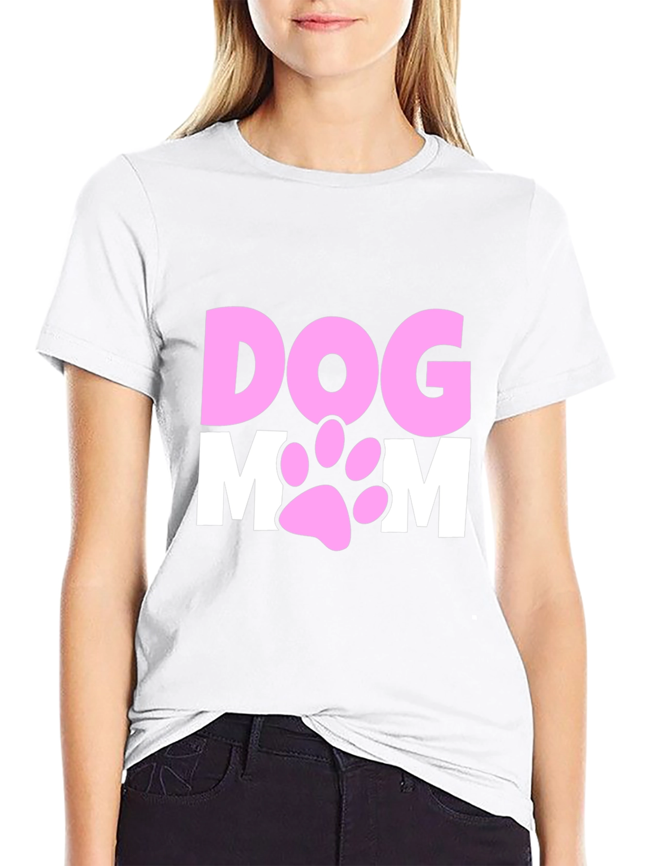 Dog Mom T-Shirt Cute Paw Print Design