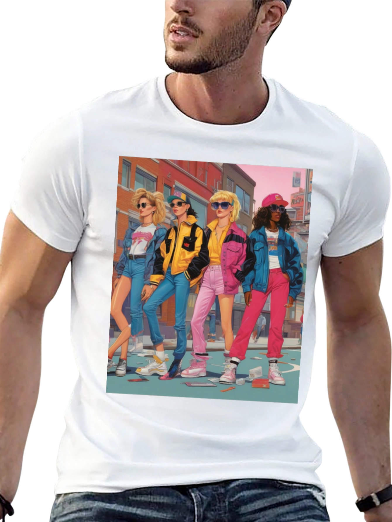 Retro 80s Pop Art Style T-Shirt