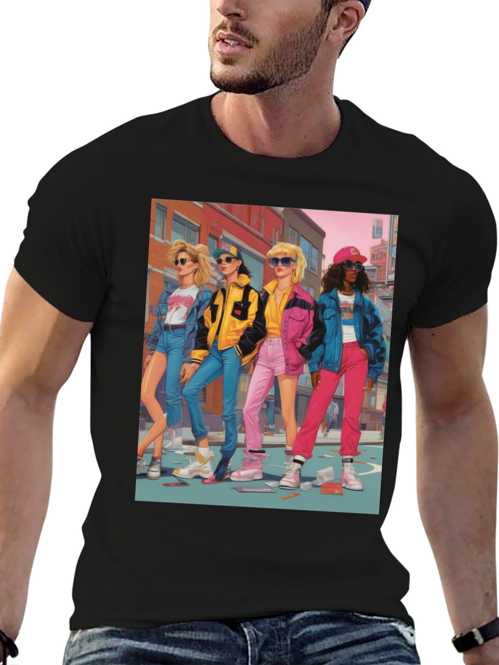 Retro 80s Pop Art Style T-Shirt