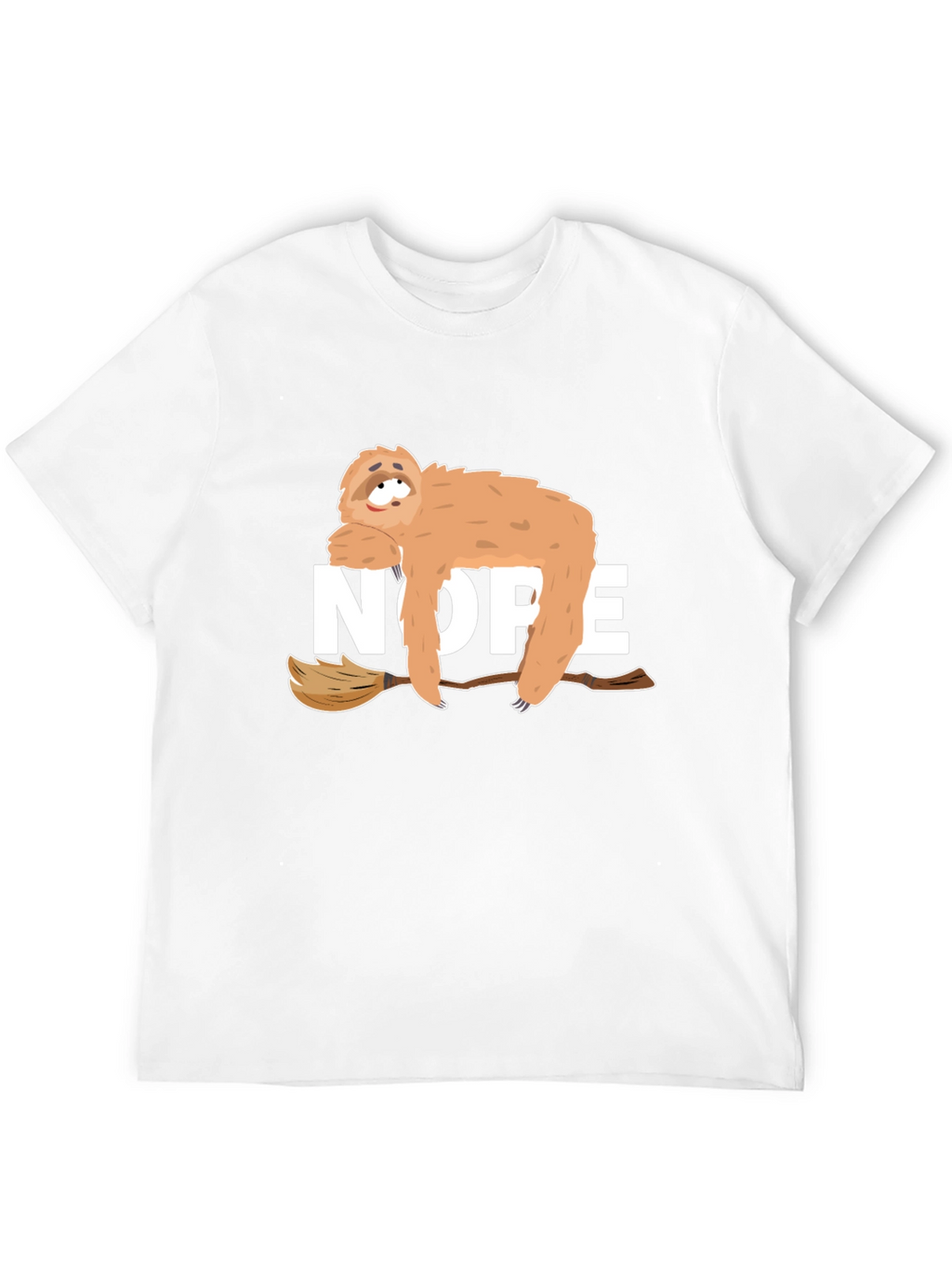 Nope Sloth Graphic Tee - Relaxed Style