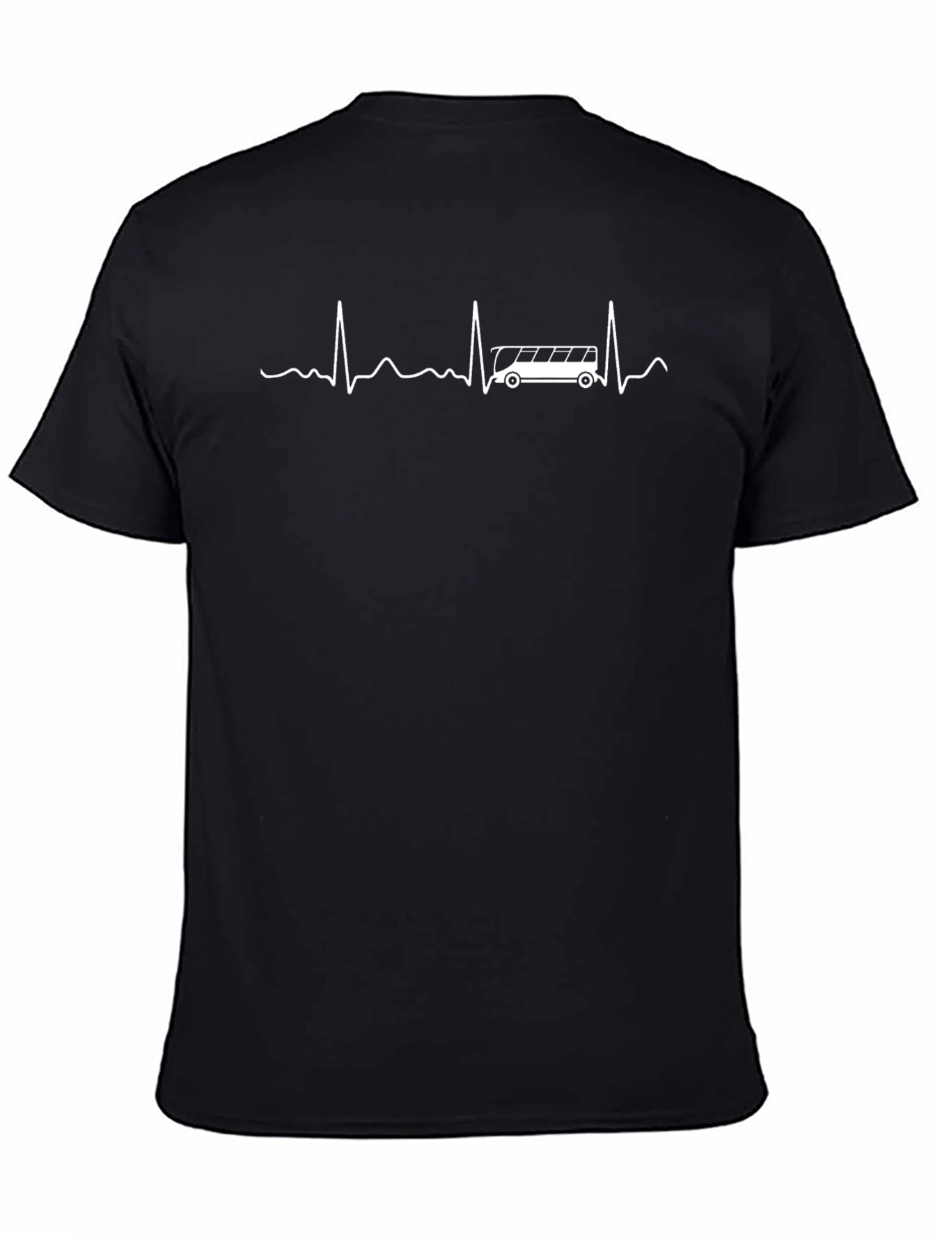 Bus Heartbeat T-Shirt - Cool Vehicle Graphic Tee