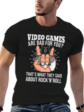 Video Games Rock N Roll T-Shirt - Gamer Tee