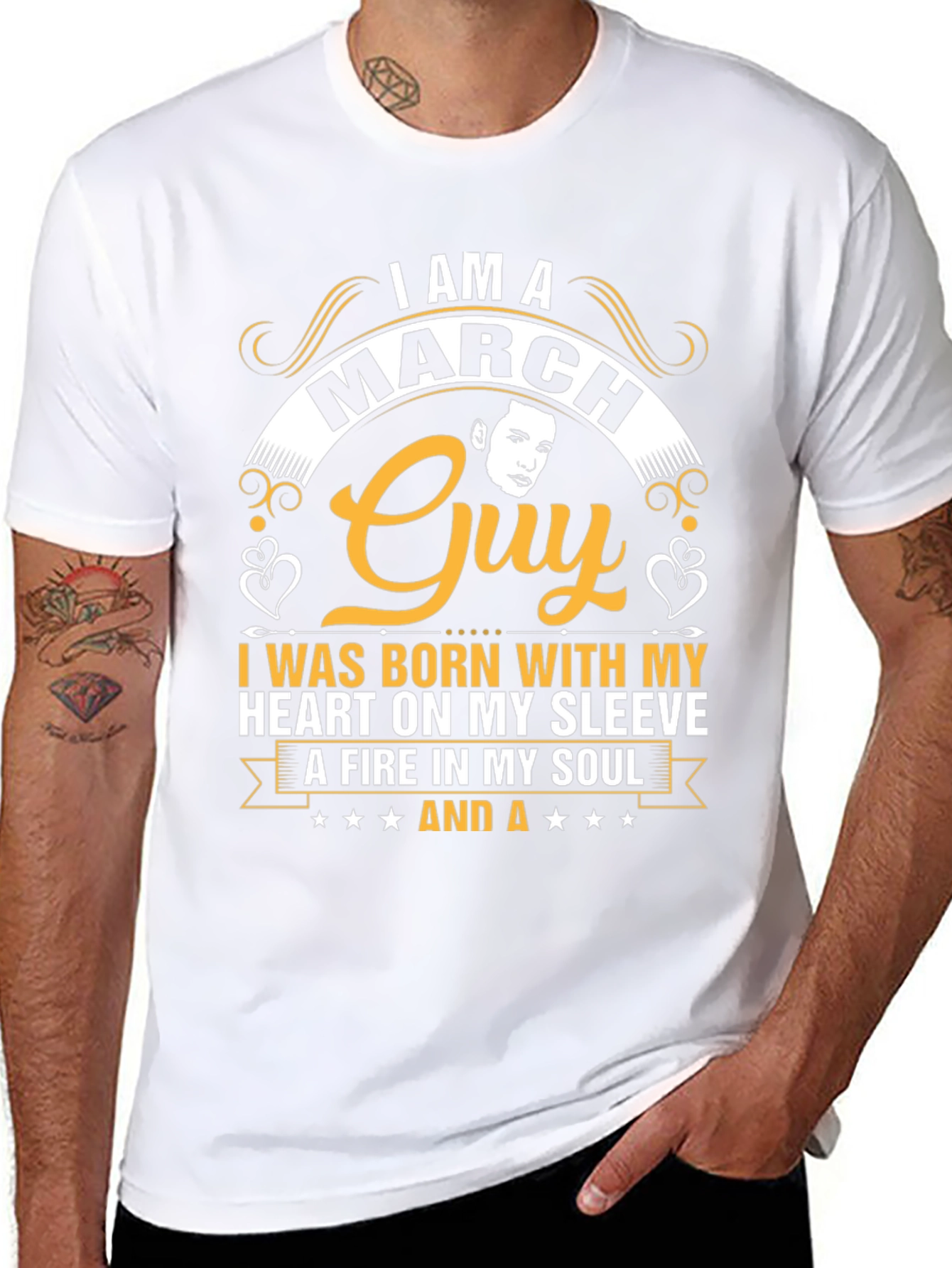 March Guy T-Shirt - Heart on Sleeve Fire in Soul!