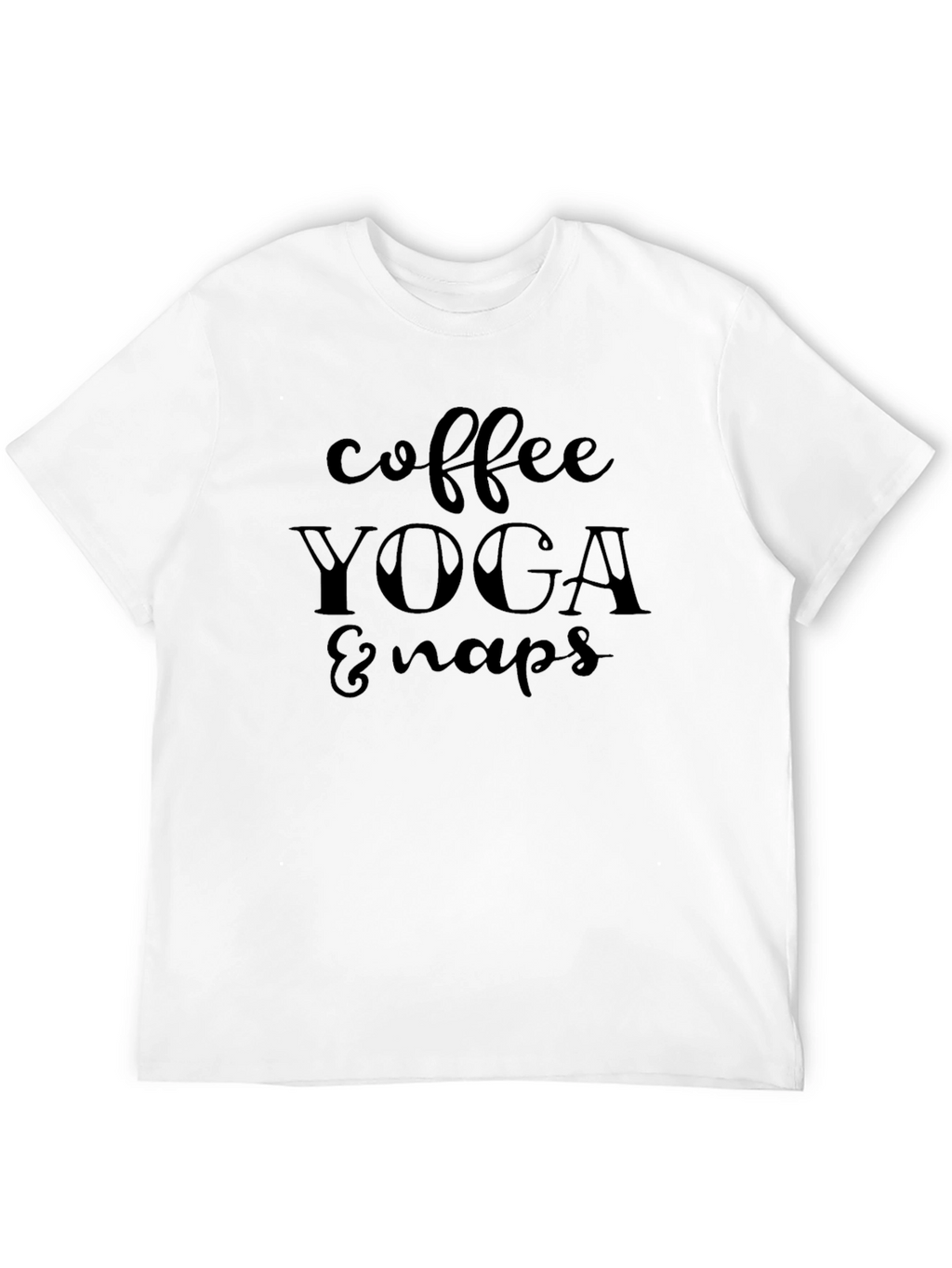 Coffee Yoga & Naps Graphic Tee - Relaxed Style