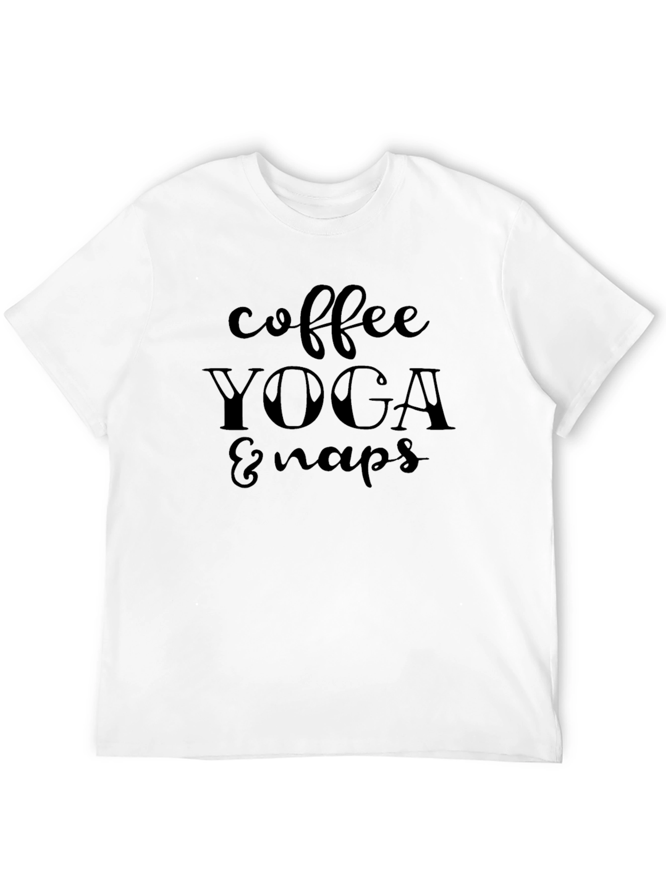 Coffee Yoga & Naps Graphic Tee - Relaxed Style