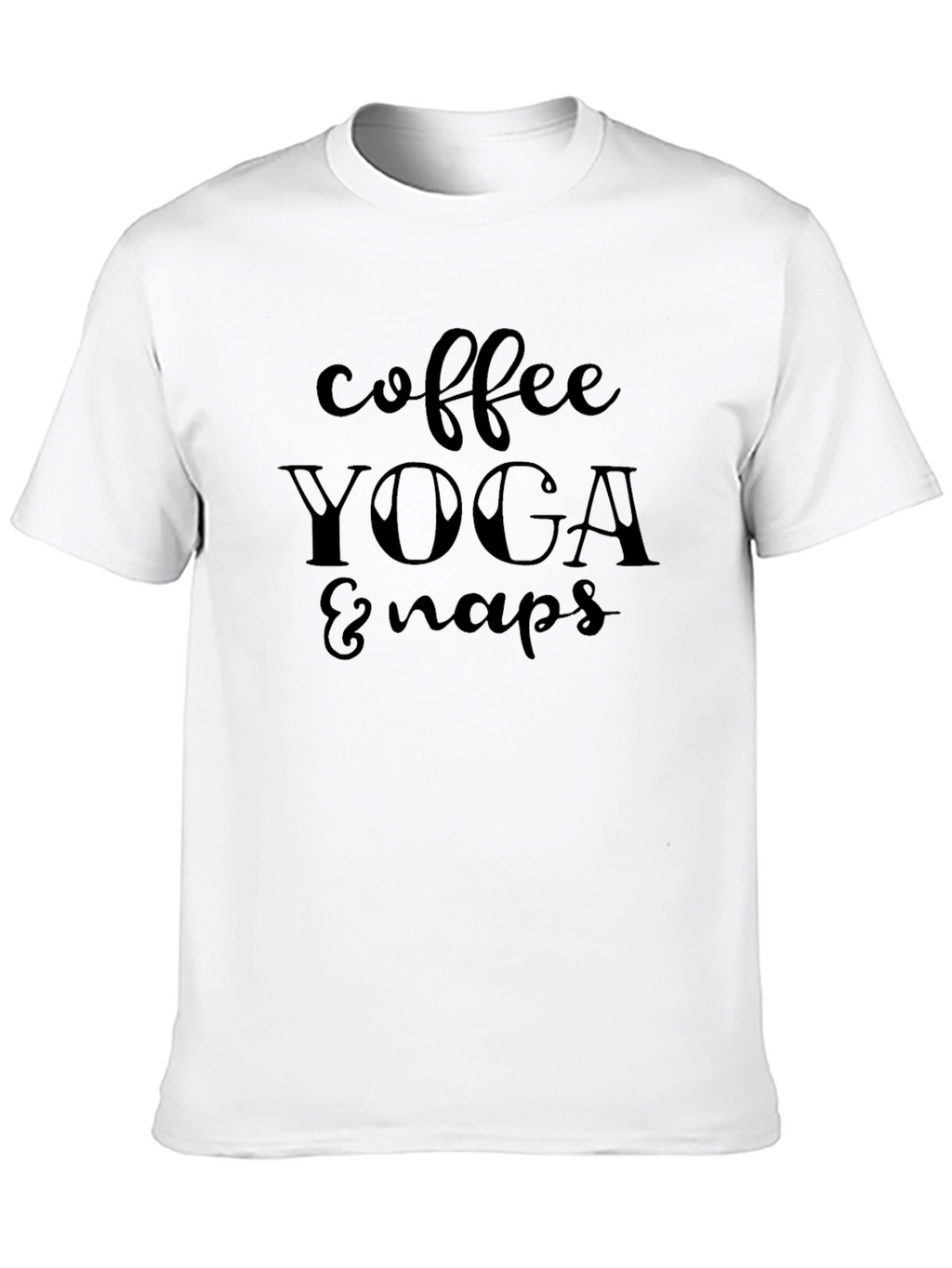Coffee Yoga & Naps Graphic Tee - Relaxed Style