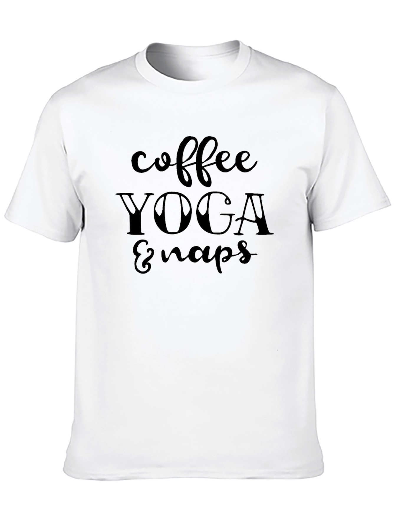 Coffee Yoga & Naps Graphic Tee - Relaxed Style