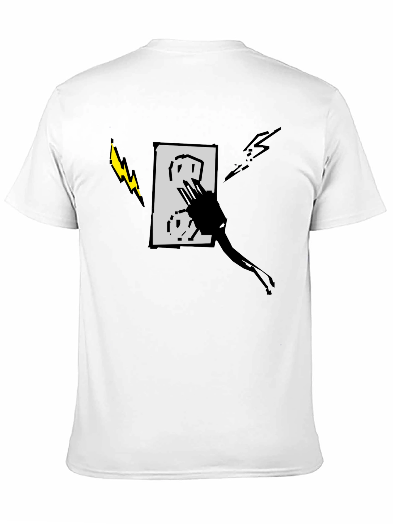 Electric Outlet Graphic Tee - Stylish Black T-Shirt