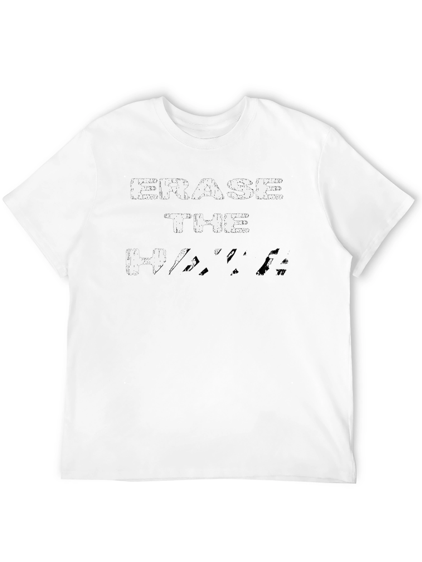 Erase The Hate Graphic Tee - Black Cotton T-Shirt