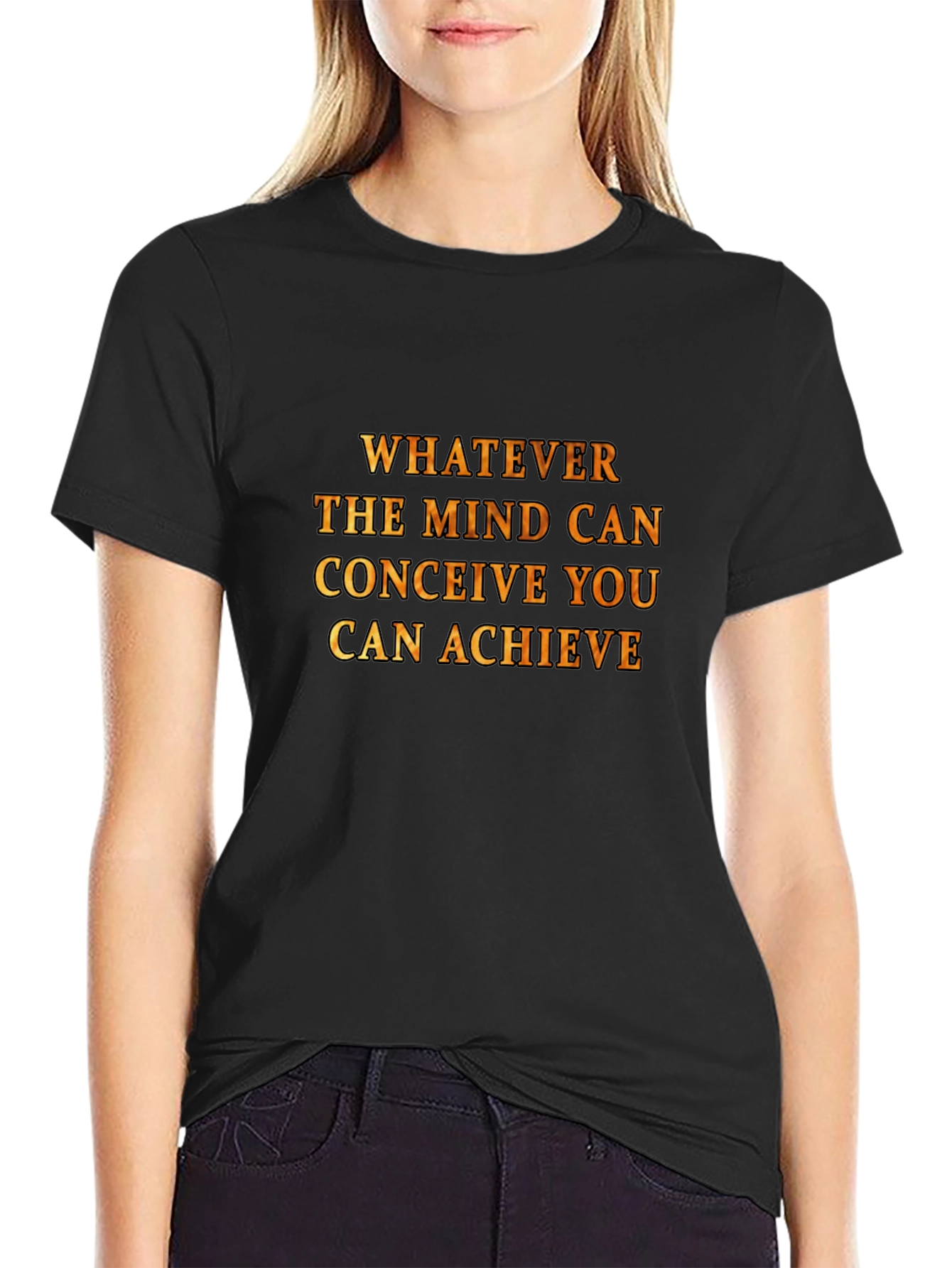 Motivational Quote Black T-Shirt